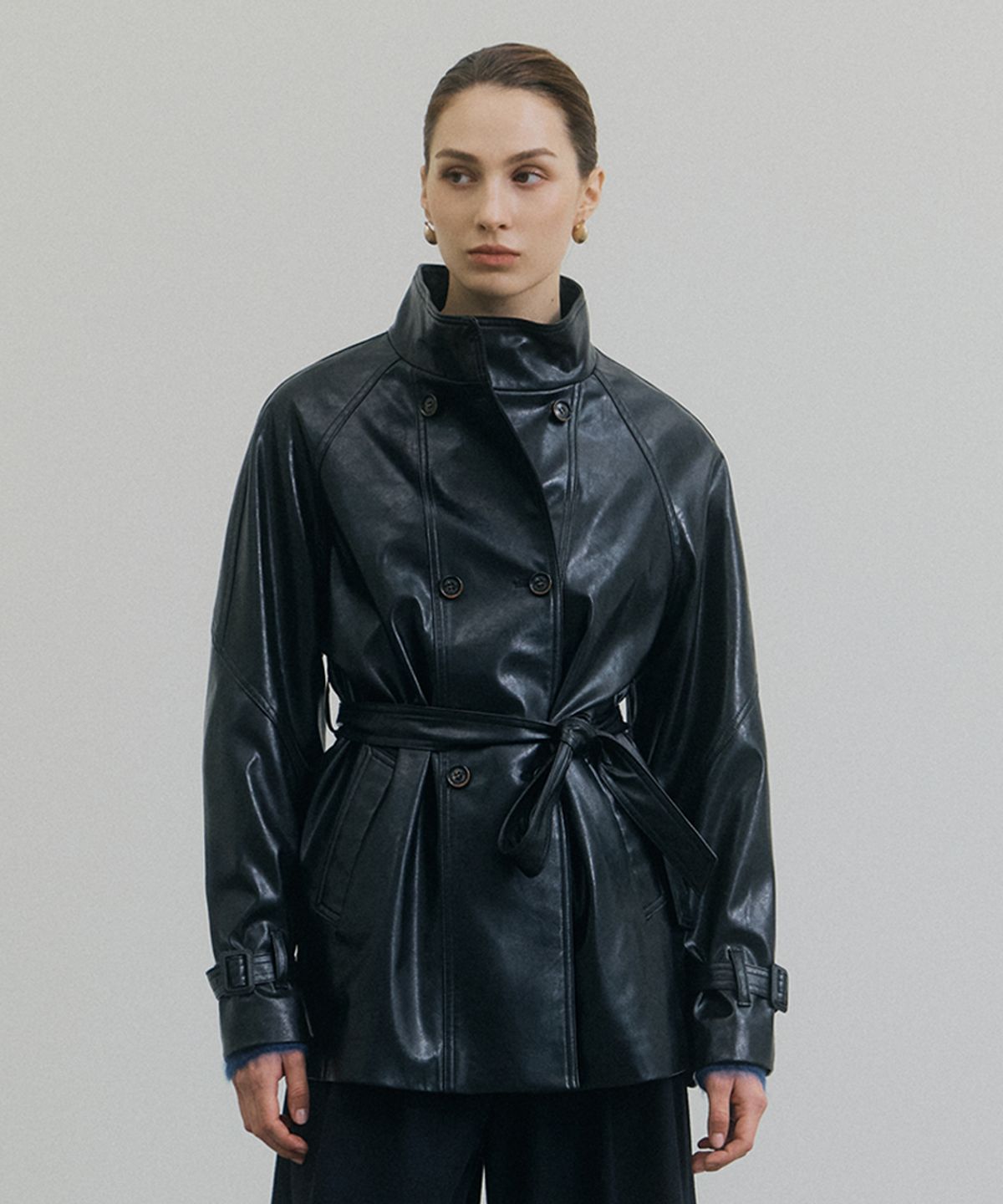 바니스뉴욕(BARNEYS NEWYORK) 26FW 베인 레더 자켓 블랙