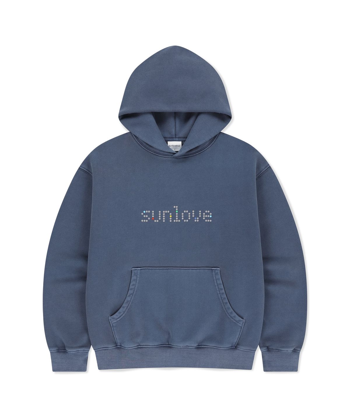 썬러브투어(SUNLOVETOUR) Dots Brushed Hoodie Light Navy