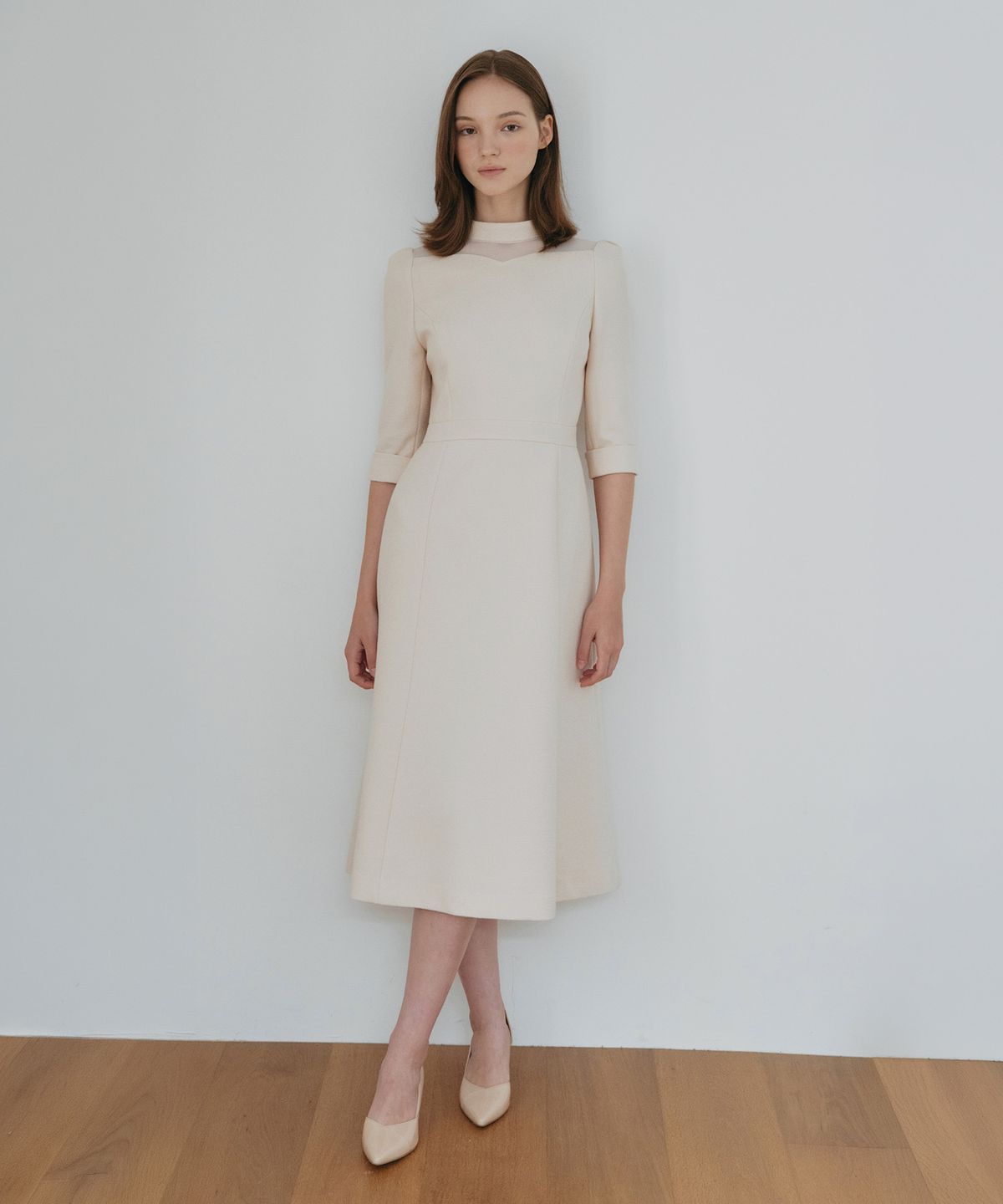 토와브(TOWAV) PEONY DRESS_CREAM
