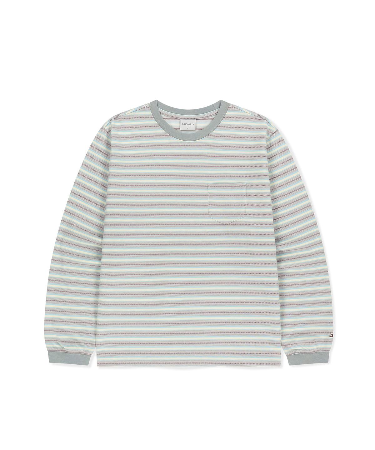 썬러브투어(SUNLOVETOUR) Dash Stripe LS Tee Light Blue