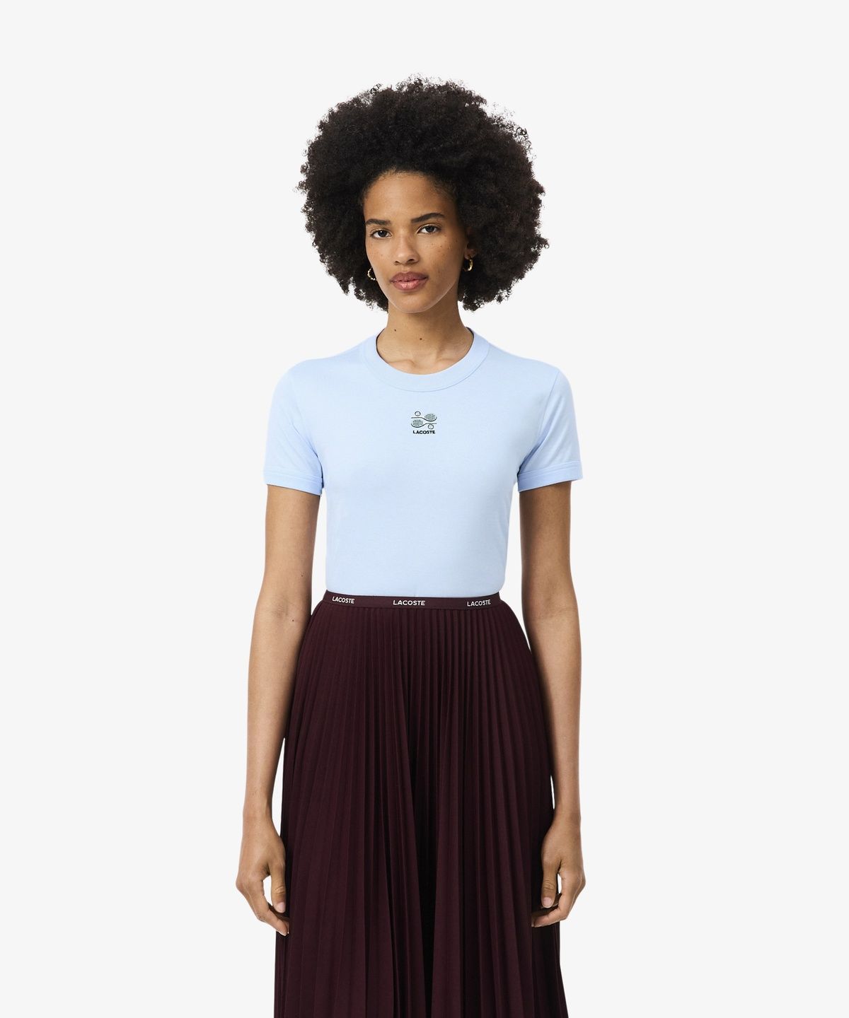 라코스테(LACOSTE) 여성 테니스로고 슬림핏 반팔 티셔츠 TF9194-56N T01