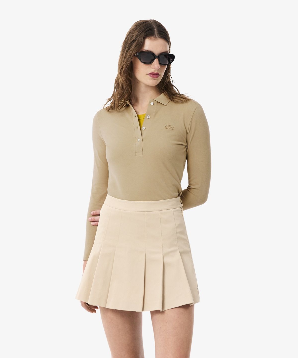 라코스테(LACOSTE) 여성 슬림핏 긴팔 폴로셔츠 PF5464-56N 02S
