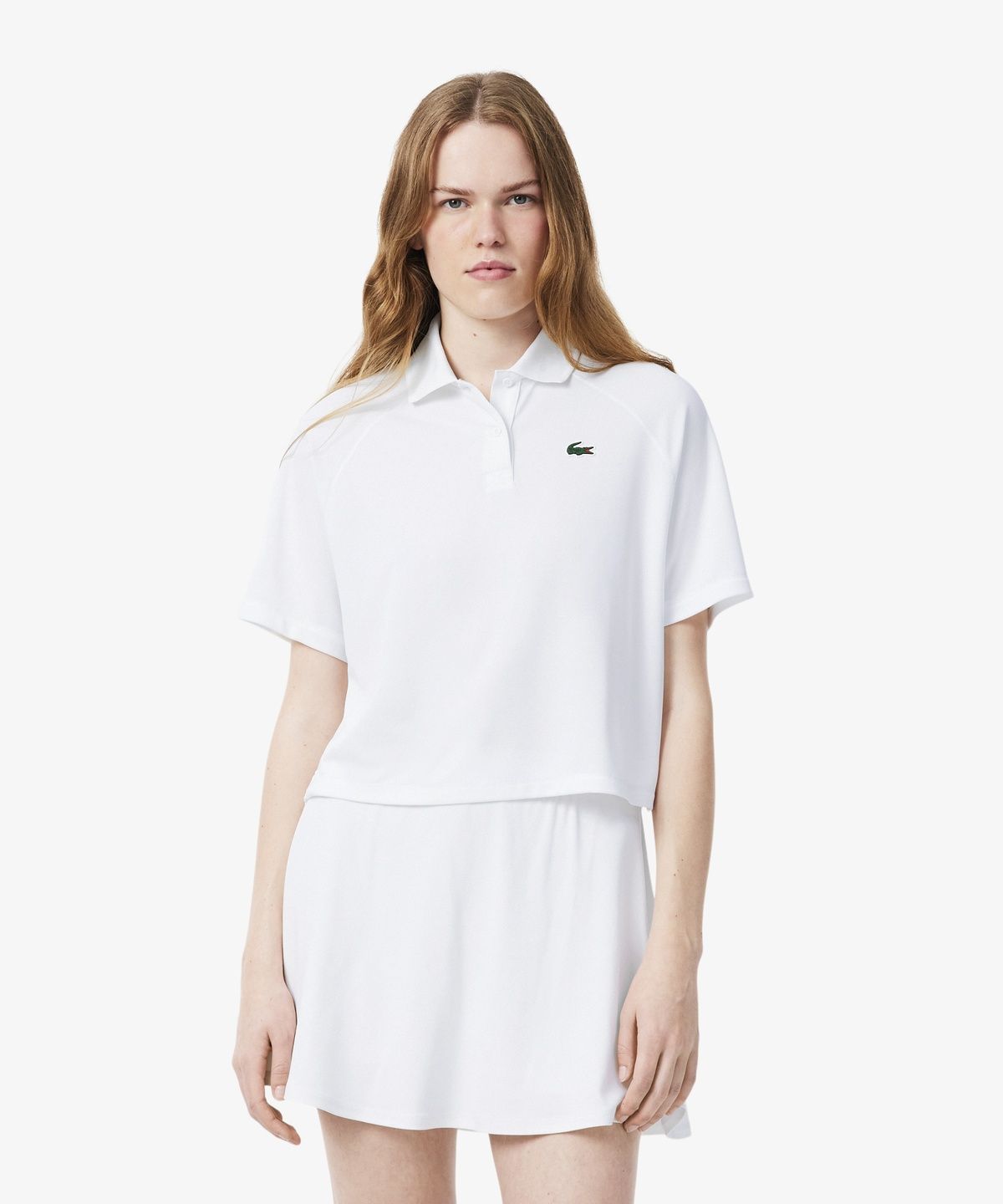 라코스테(LACOSTE) 여성 트레이닝 크롭 폴로 PF8876-56N 001