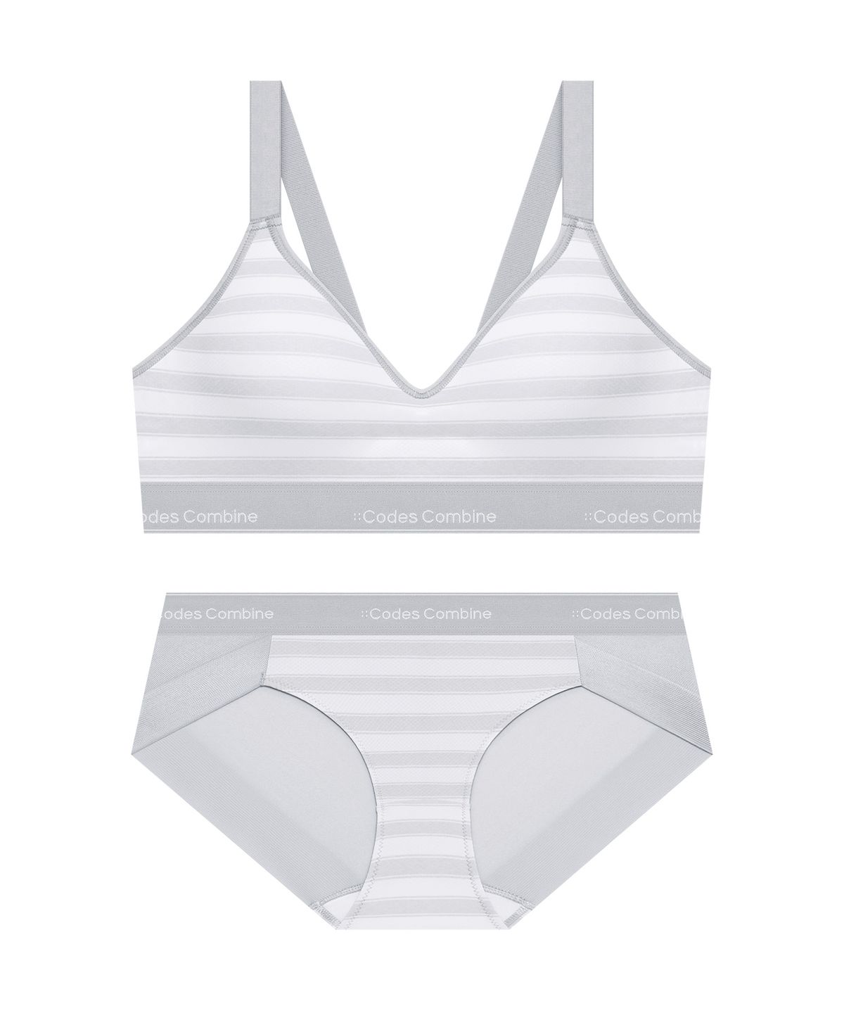 코데즈컴바인 이너웨어(CODES COMBINE INNERWEAR) 실버브리즈 스포츠 브라 햄팬티 세트