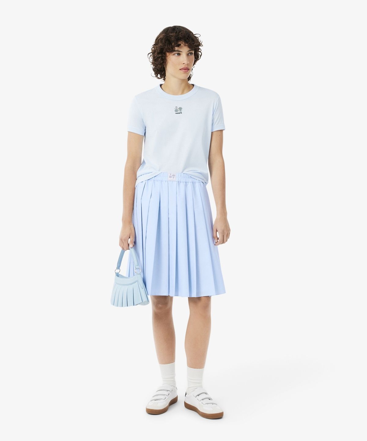라코스테(LACOSTE) 여성 밴딩 플리츠 미니 스커트 JF8363-56N T01