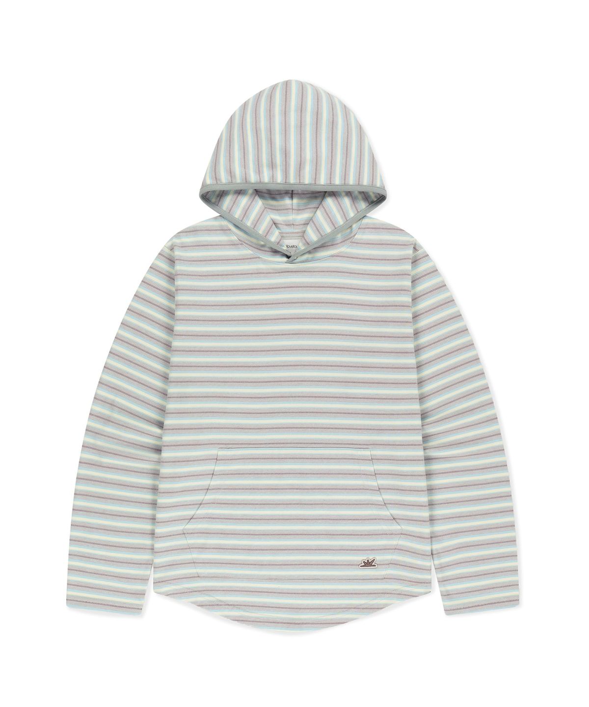 썬러브투어(SUNLOVETOUR) Dash Stripe Hooded LS Tee Light Blue