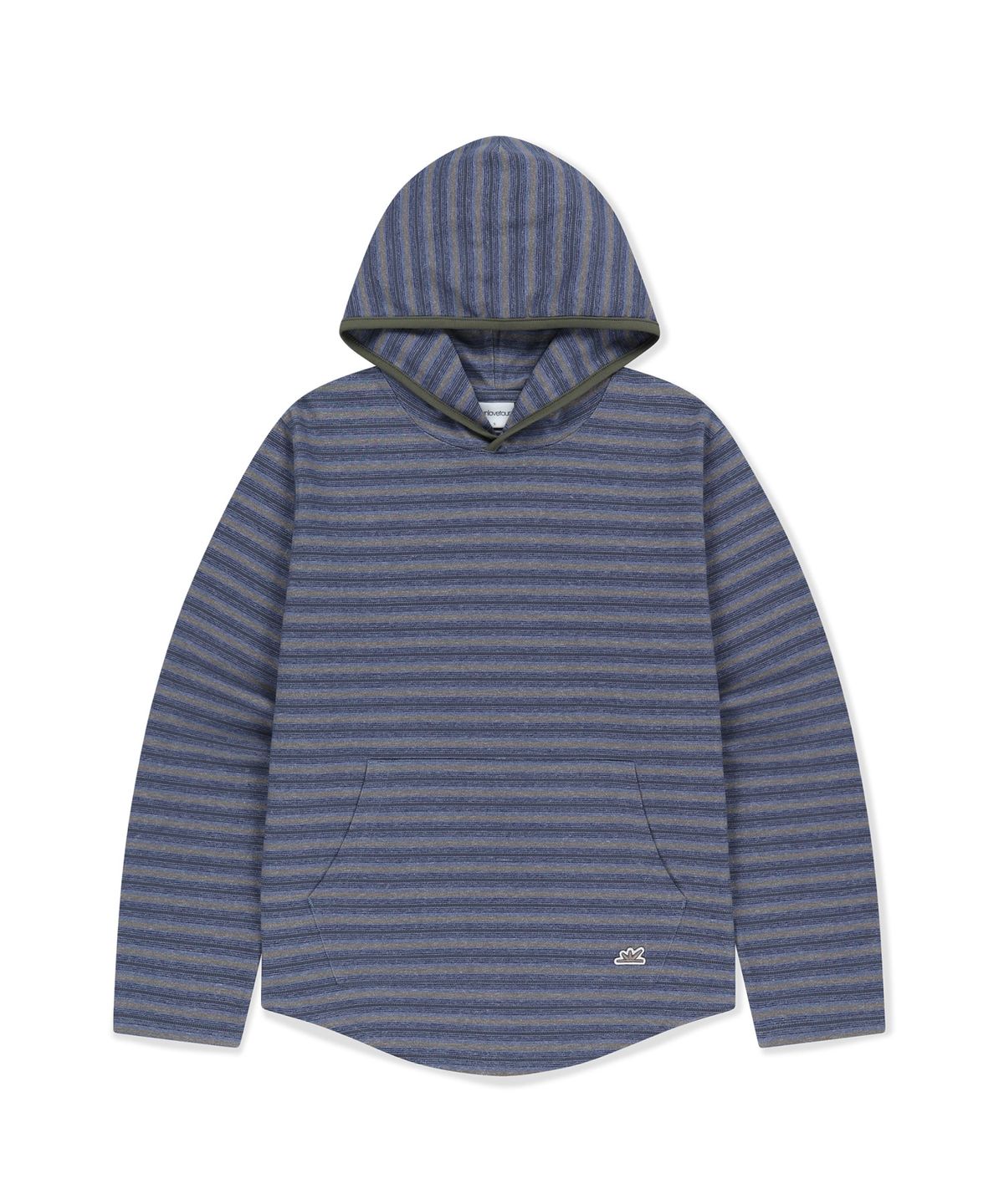 썬러브투어(SUNLOVETOUR) Dash Stripe Hooded LS Tee Navy