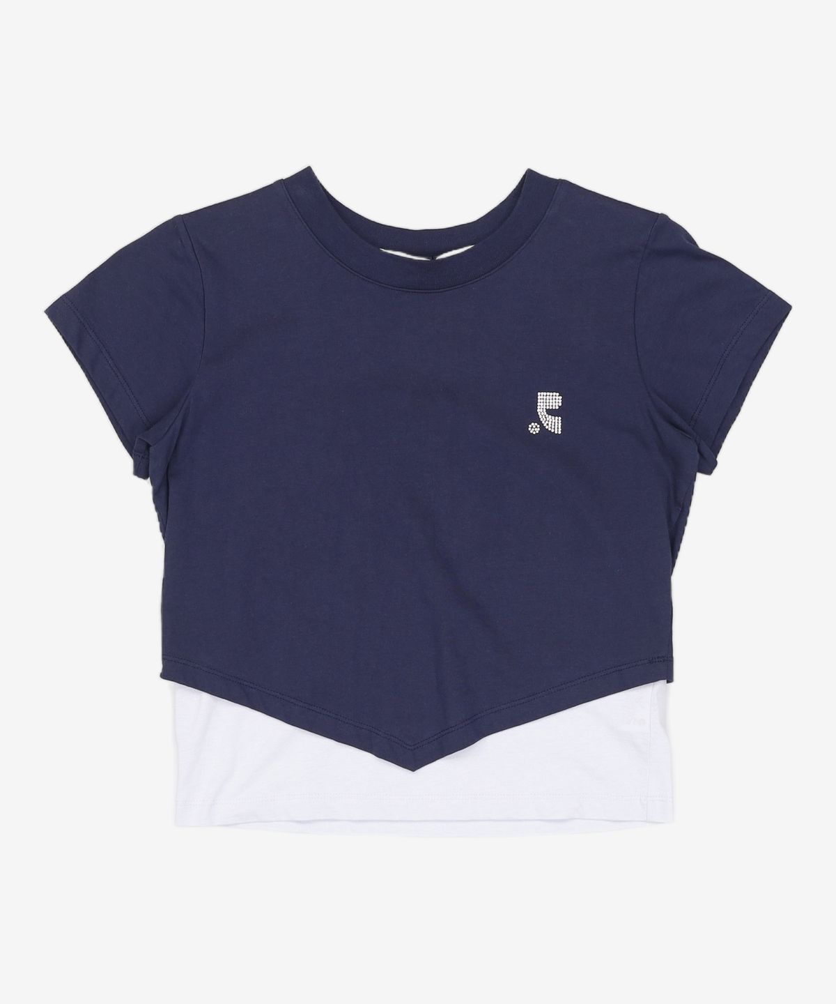 레스트앤레크레이션(REST&RECREATION) RR ARROW POINT LAYERED T-SHIRT NAVY ONE