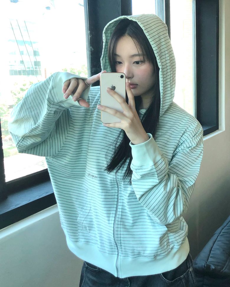 HVSM STRIPE THIN ZIP UP HOOD(MINT)