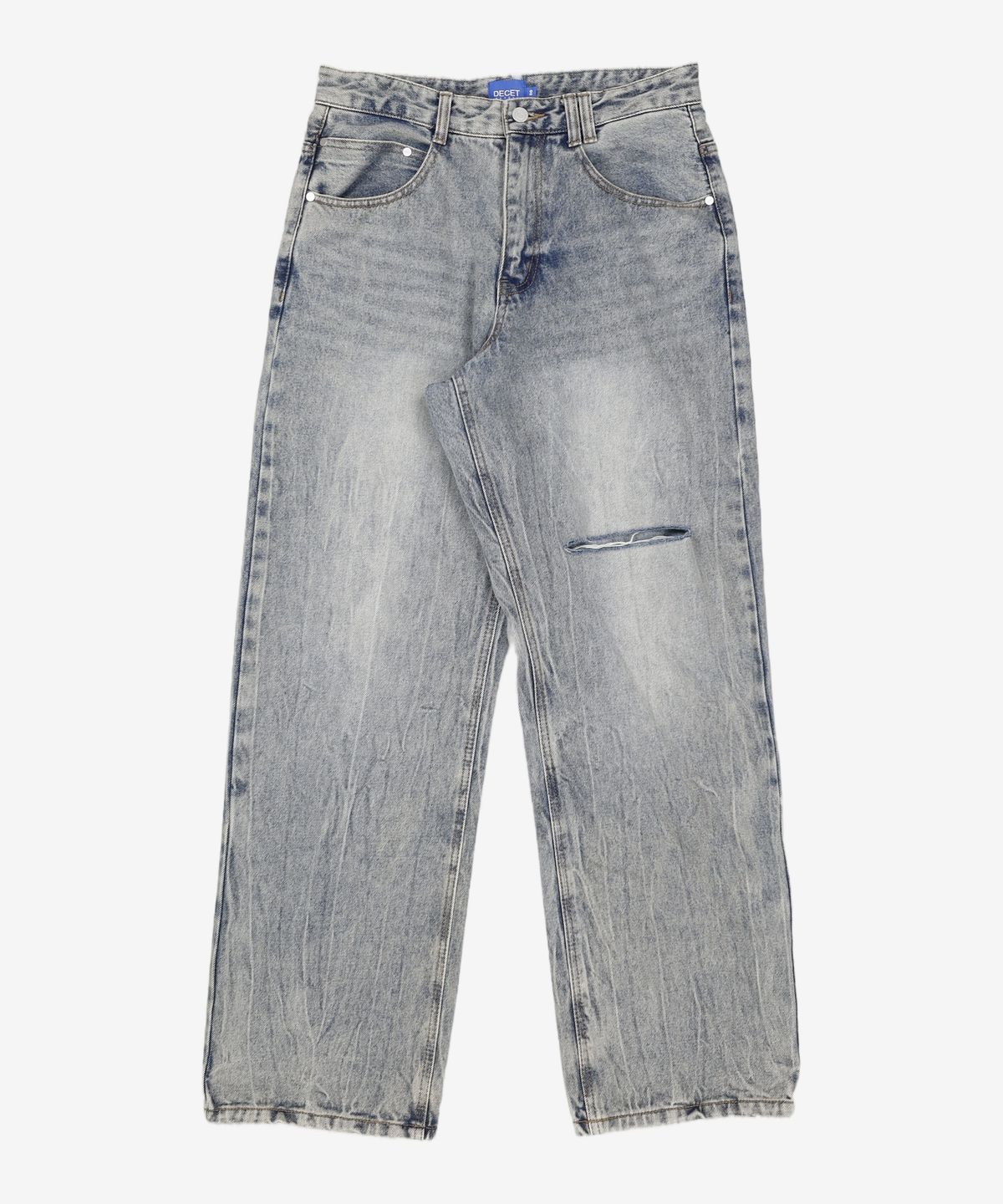 데케트(DECET) Mid Rise Wide Jeans DCPT027AshBlack 30