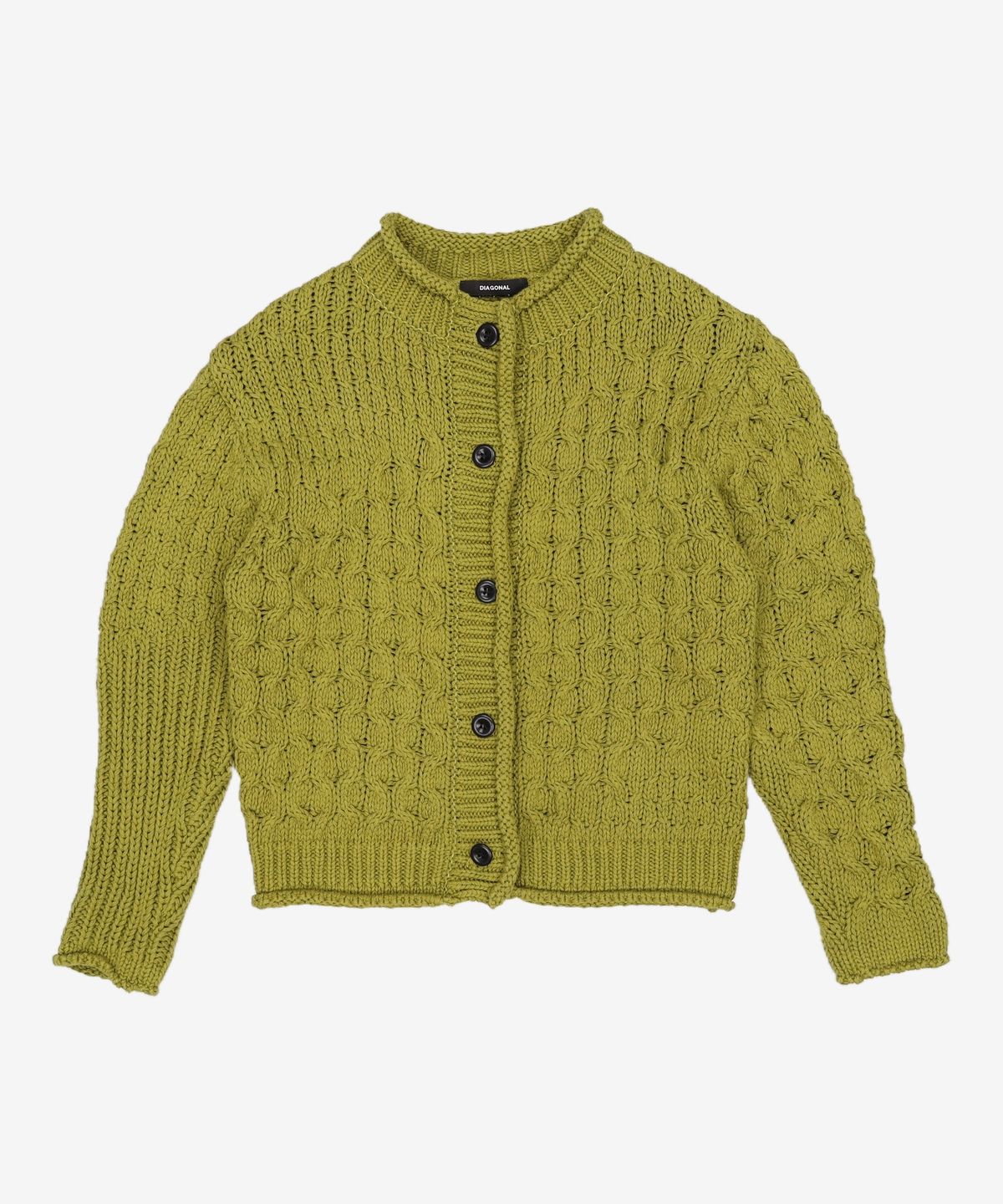 다이애그널(DIAGONAL) CABLE OVER CARDIGAN (olive) XL