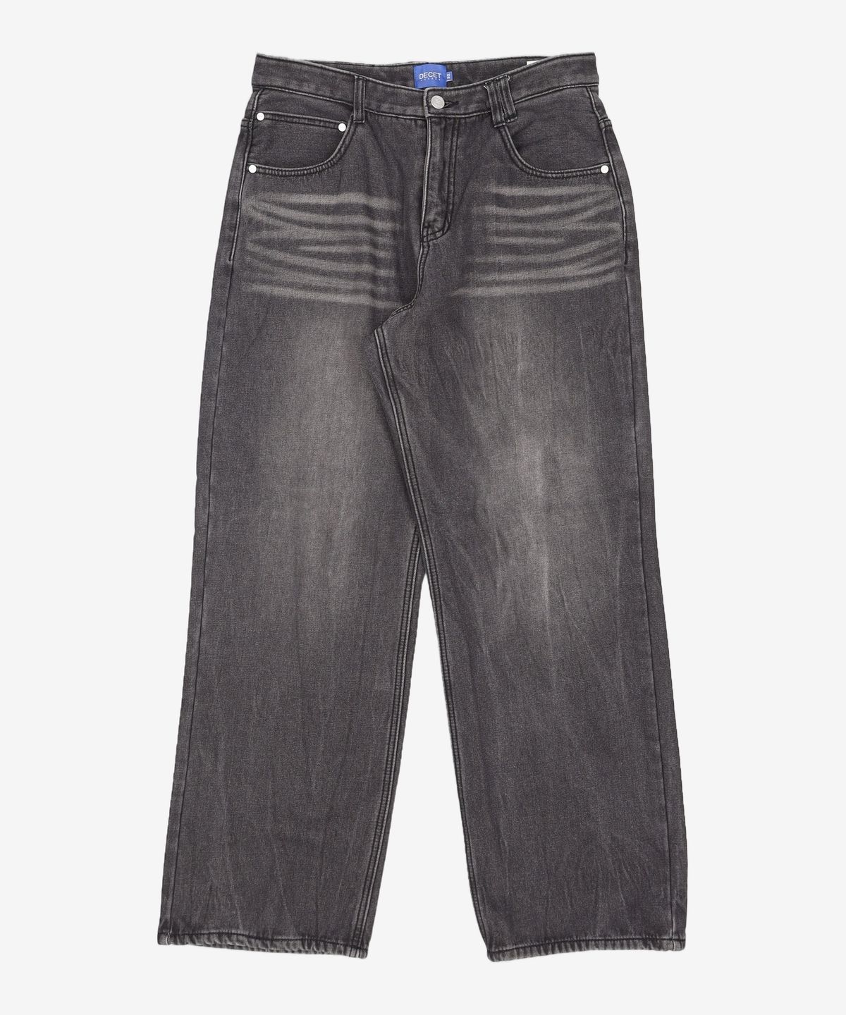 데케트(DECET) Mid Rise Wide Jeans DCPT027AshBlack 32