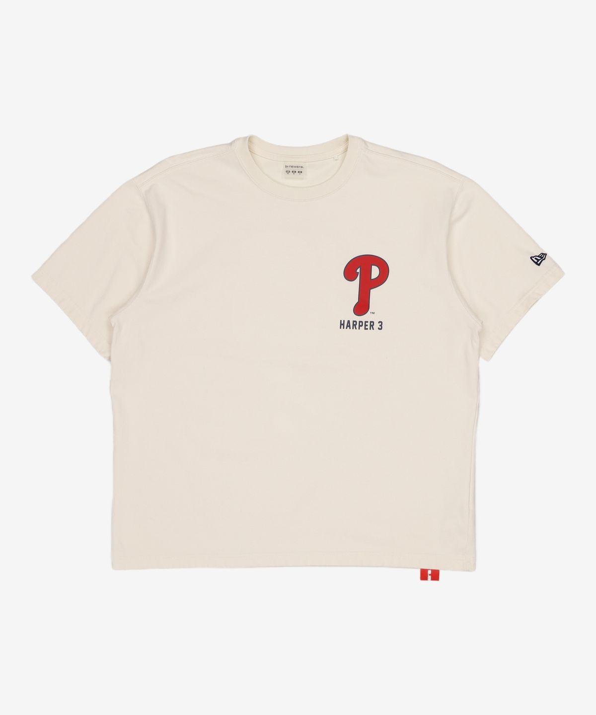 뉴에라(NEW ERA) MLB 필라델피아 필리스 플레이어 시그니처 티셔츠 크림 M