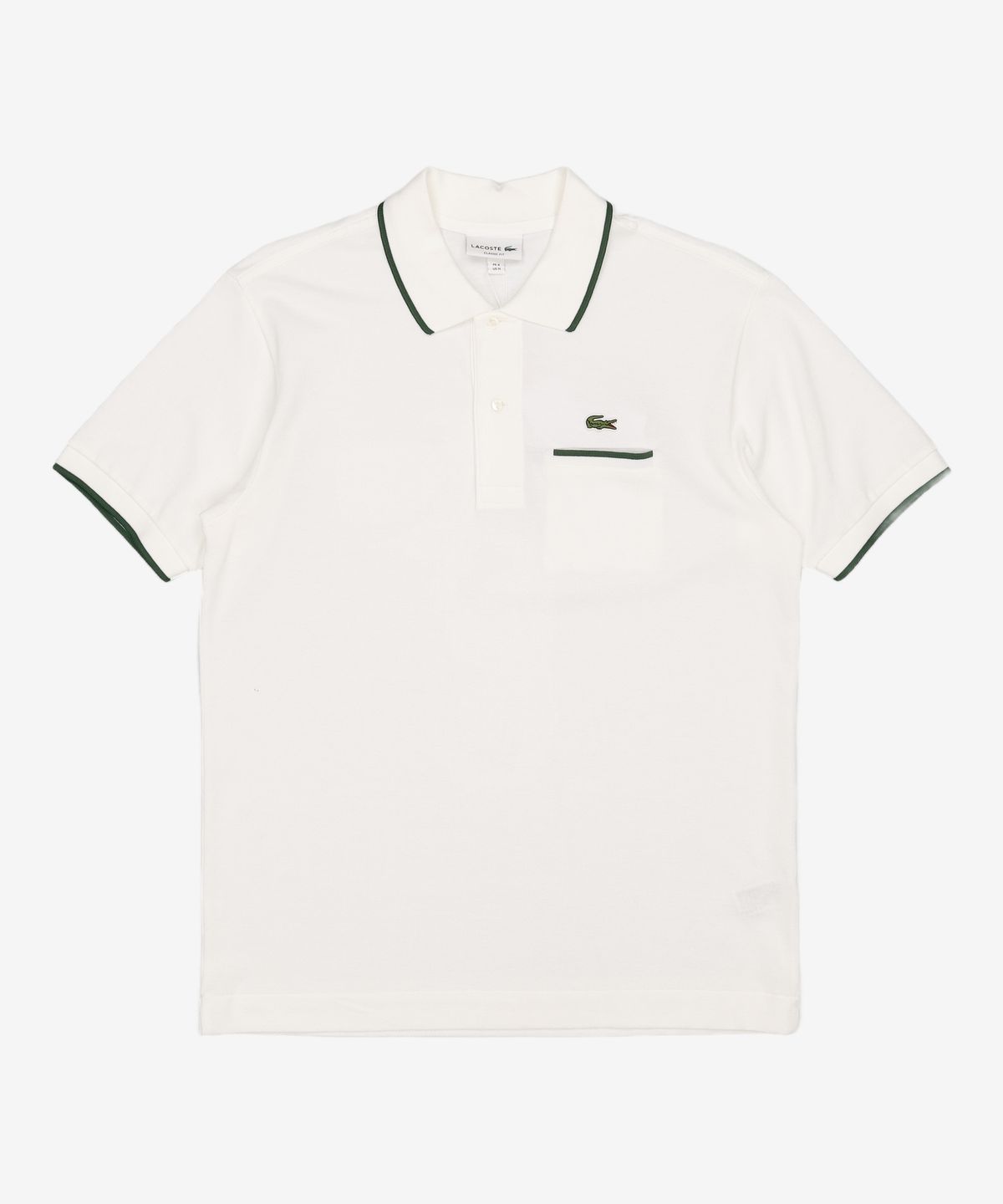 라코스테(LACOSTE) 남성 팁핑 포인트 포켓 반팔 폴로 [화이트] 4