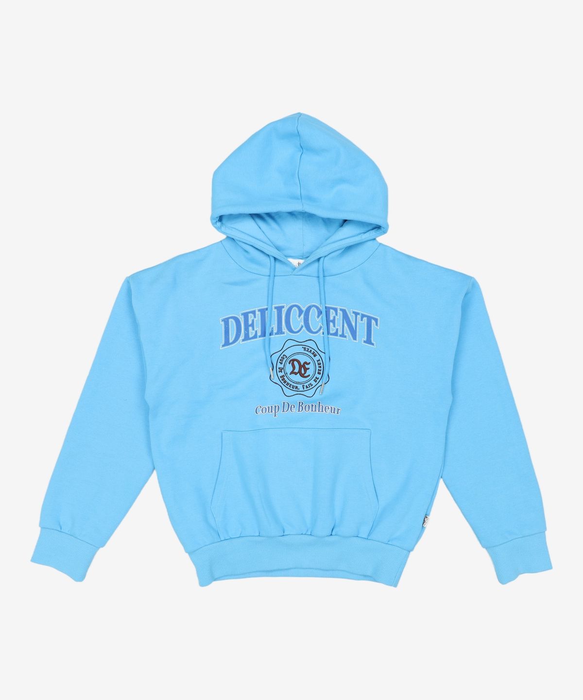 델리센트(DELICCENT) 기모 루즈핏 후드티 [BLUE] FREE
