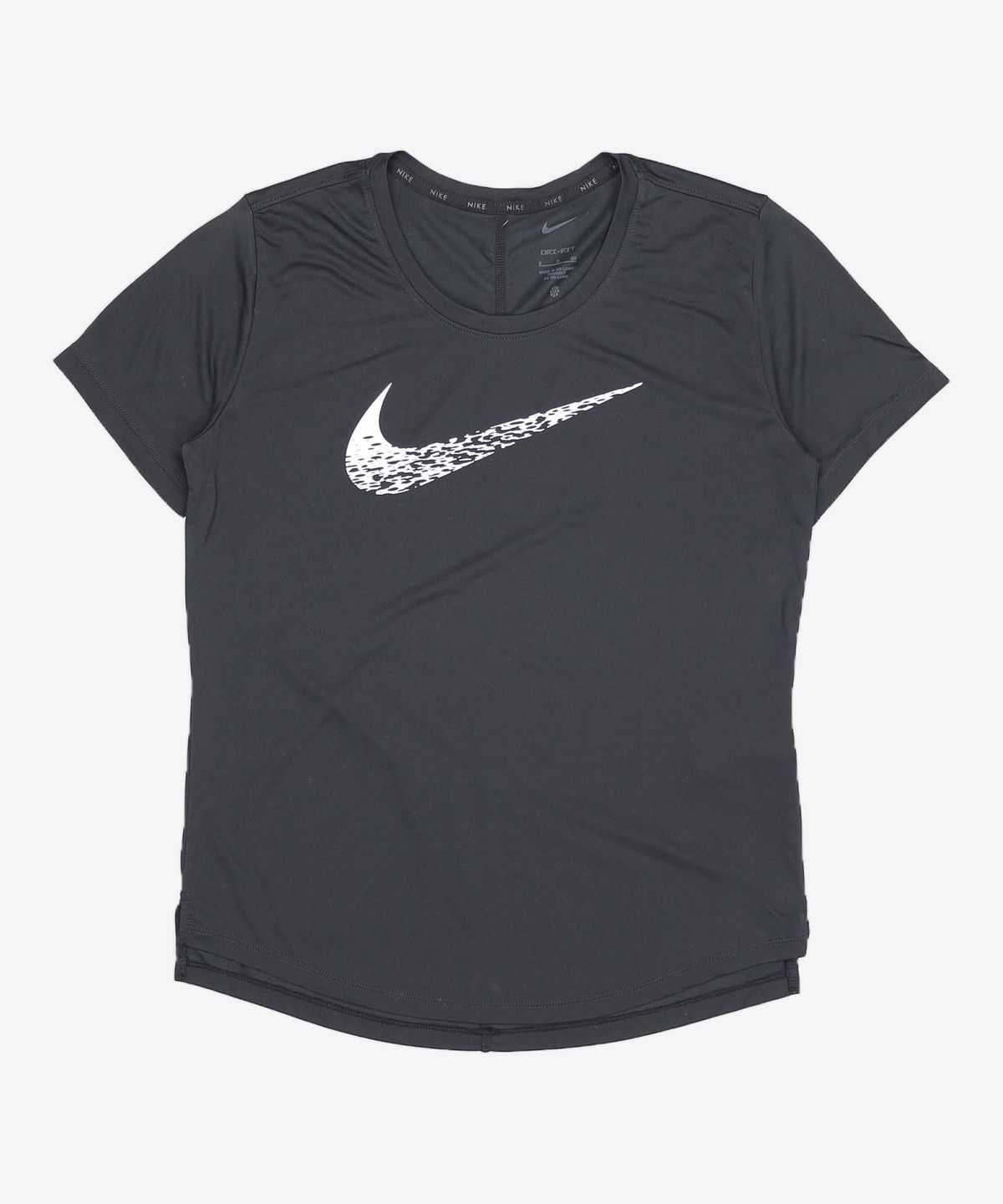 나이키(NIKE) 스우시 런 반소매 러닝 탑 W - 블랙:화이트 / DM7778-010 S