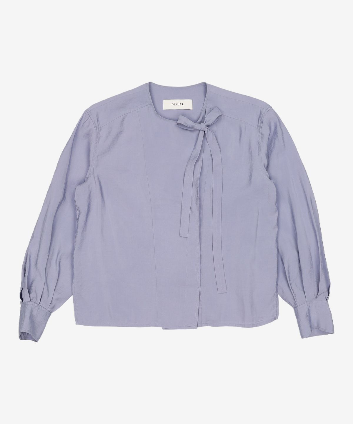 오이아우어(OIAUER) Tie Detail Blouse in Blue S