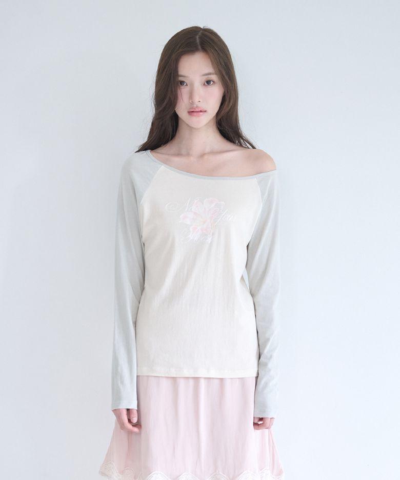릴리 원 숄더 롱 슬리브 (그레이)