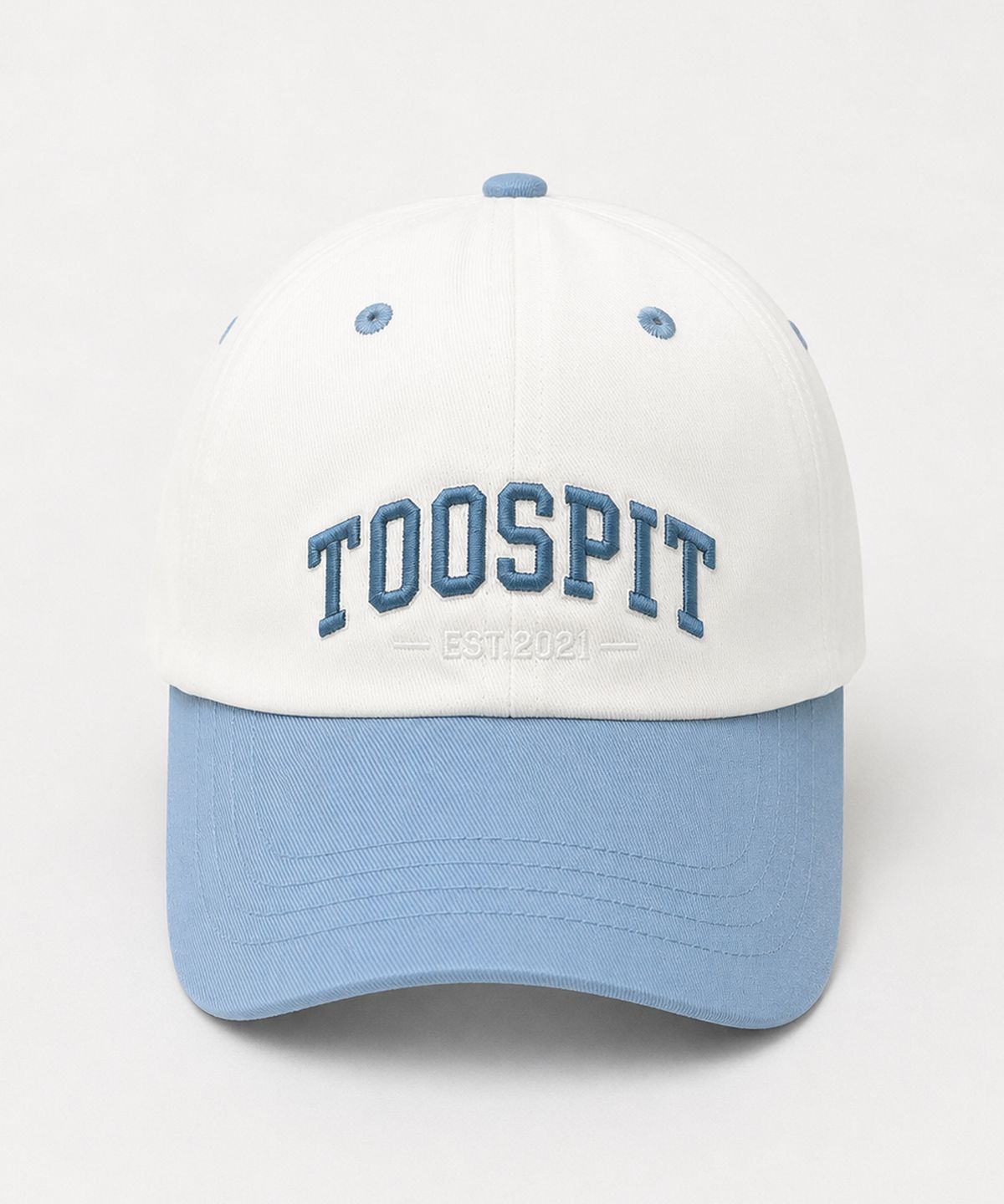 투에스핏(TOOSPIT) VARSITY LOGO BALL CAP – BLUE