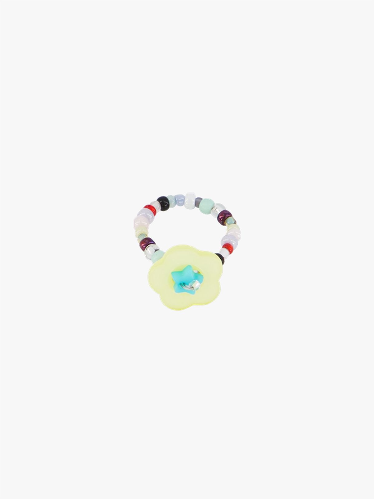 코지웨이브클럽(COZYWAVECLUB) FLOWER BUTTON RING_YELLOW