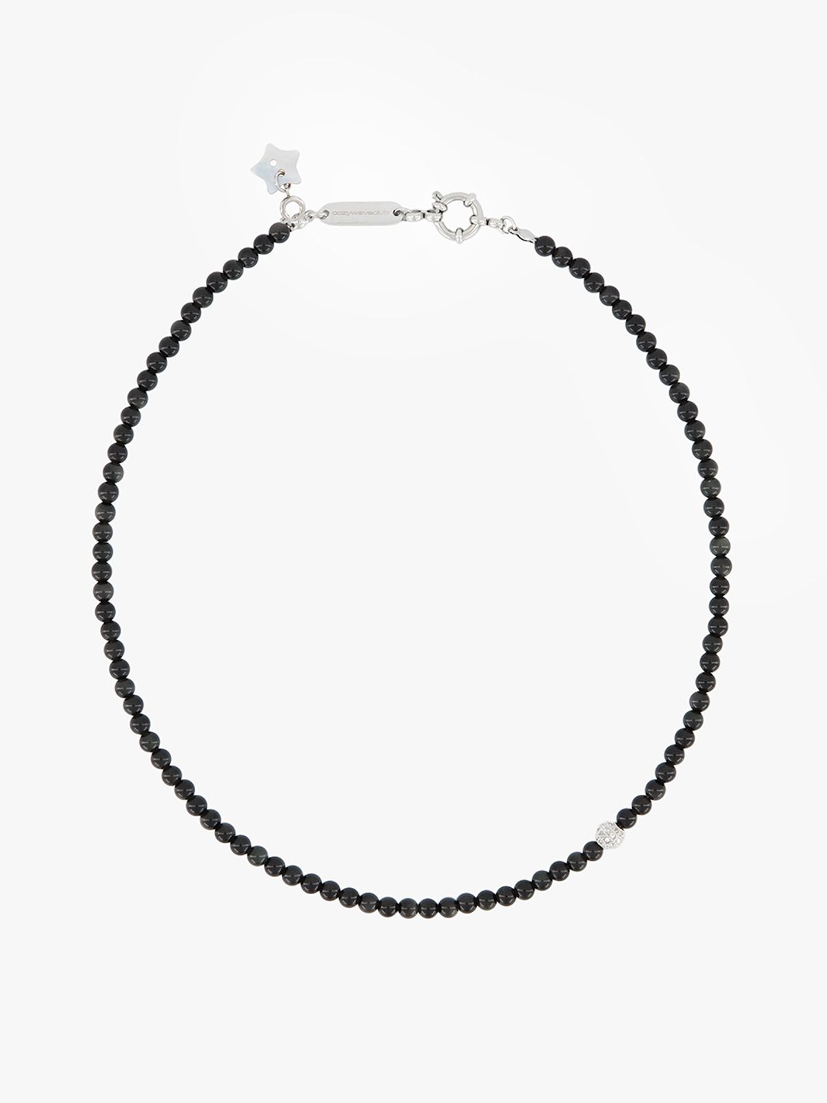 코지웨이브클럽(COZYWAVECLUB) BLACK VEIL NECKLACE_S