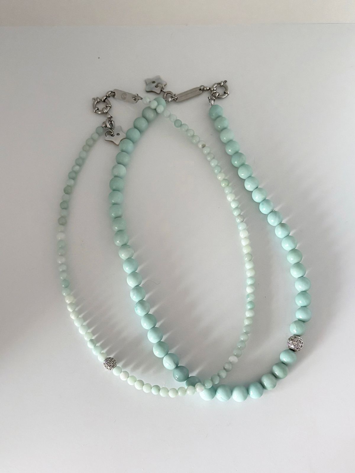코지웨이브클럽(COZYWAVECLUB) MINT VEIL NECKLACE_S