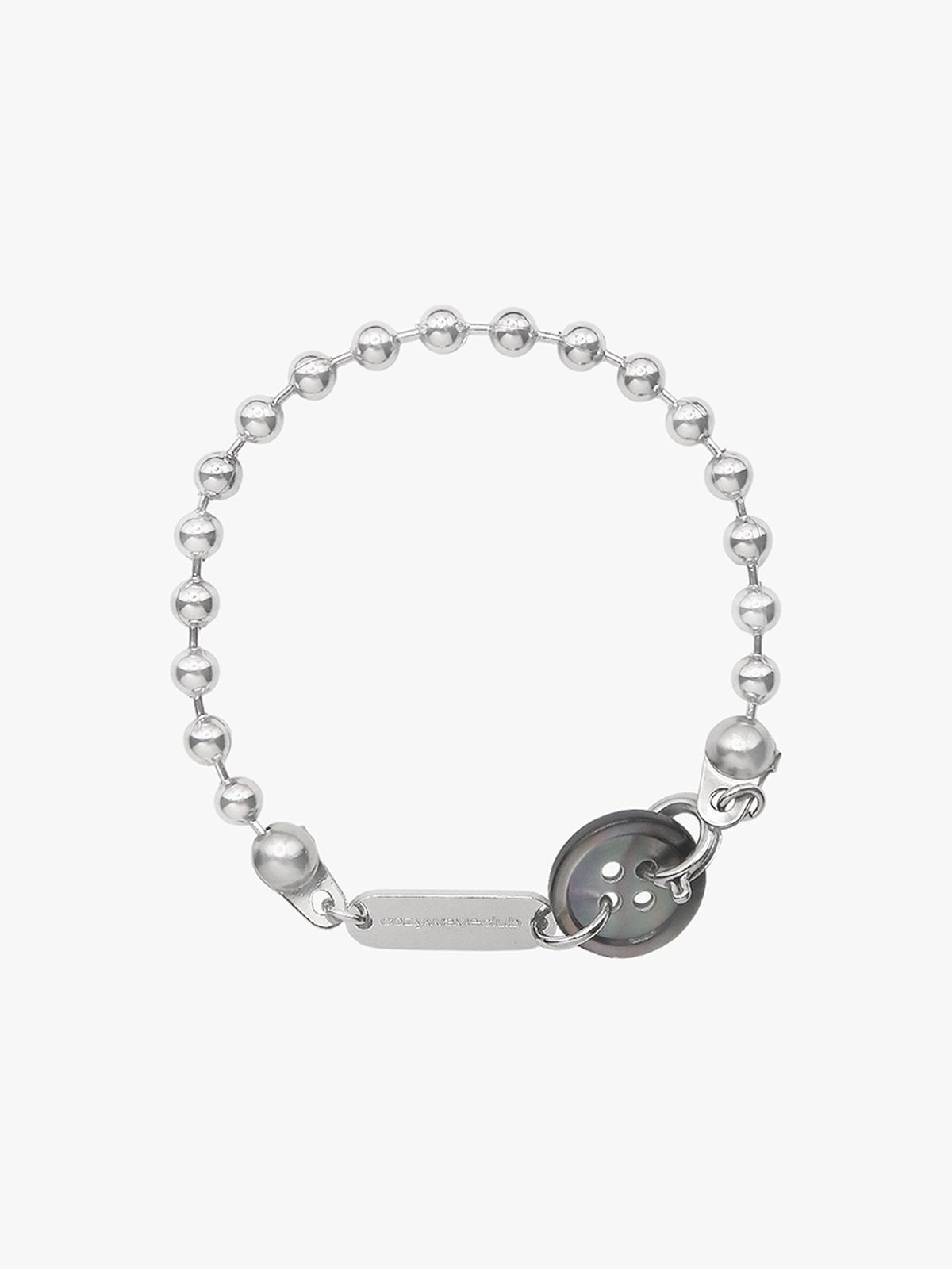 코지웨이브클럽(COZYWAVECLUB) BUTTON BALL CHAIN BRACELET_BLACK