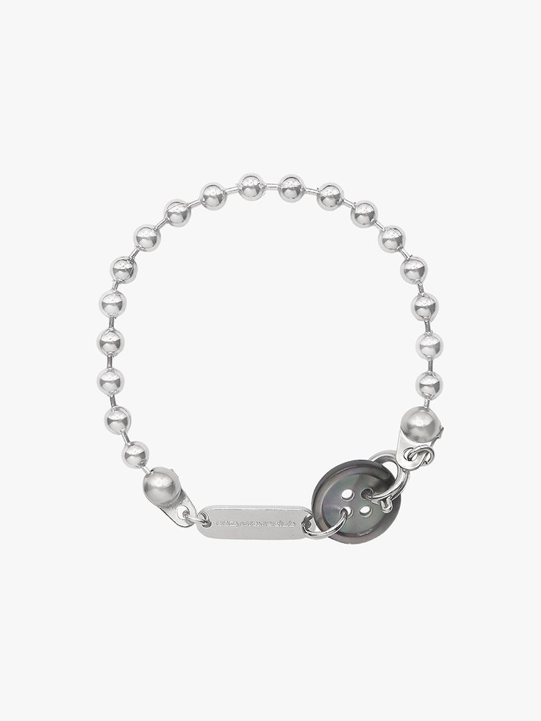남녀공용 BUTTON BALL CHAIN BRACELET_BLACK