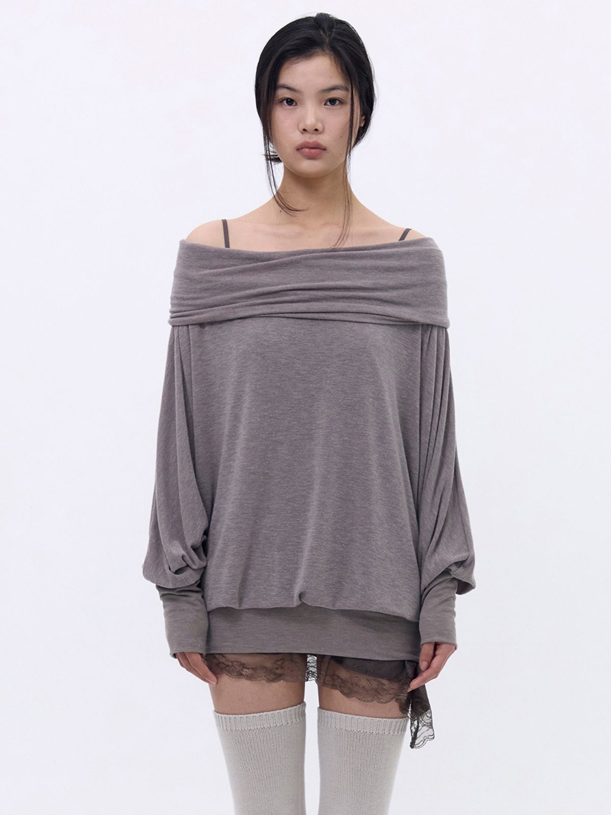 세릭(CERRIC) Loose Wing Top _ Brown