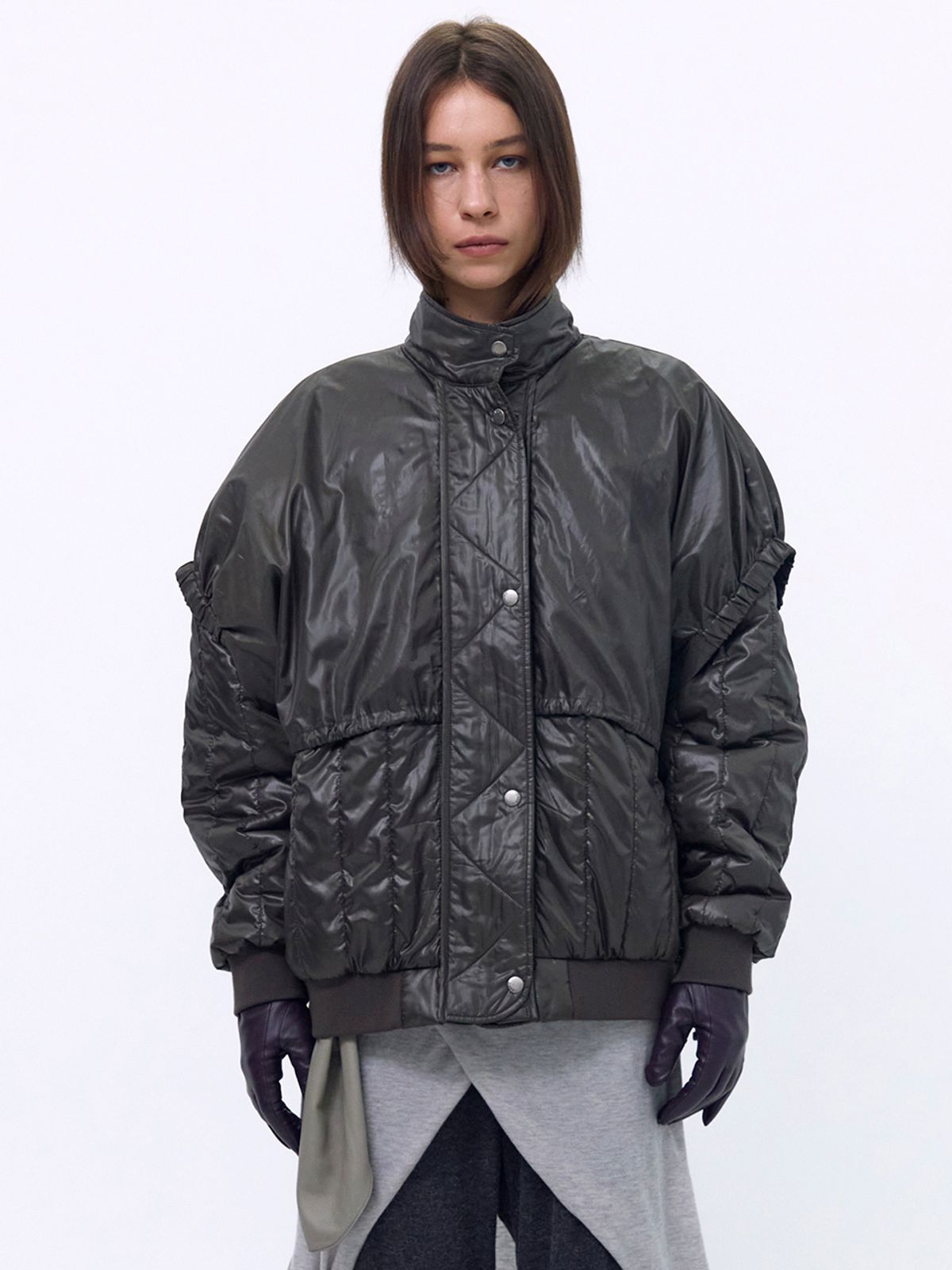 세릭(CERRIC) Wing Glossy Bomber _ Khaki