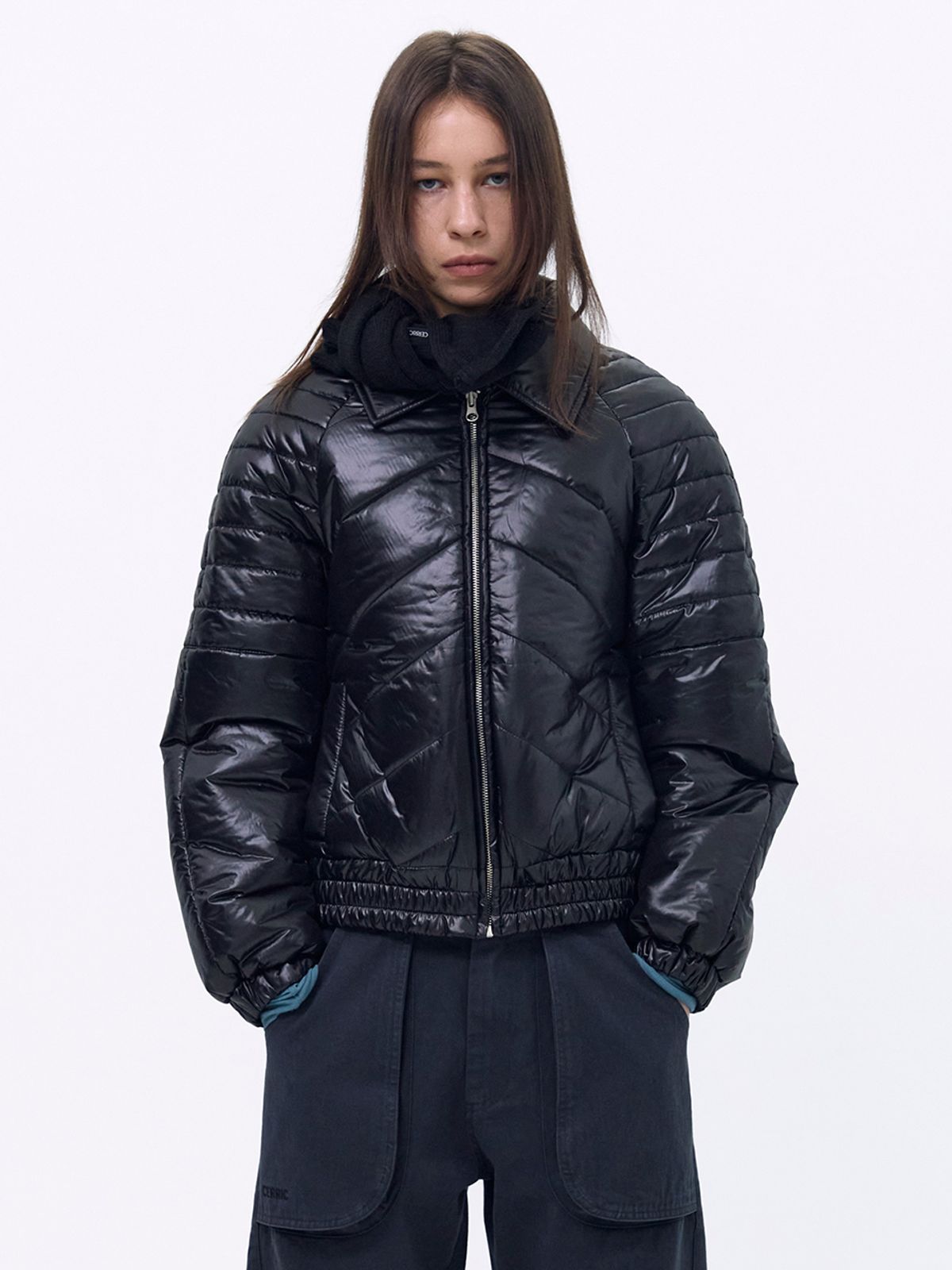 세릭(CERRIC) Glossy Quilted Jacket _ Black