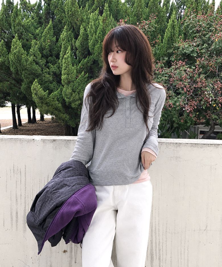 [오제 PICK] 울 텐셀 헨리넥 긴팔 티셔츠 MDTS112_6 Colors