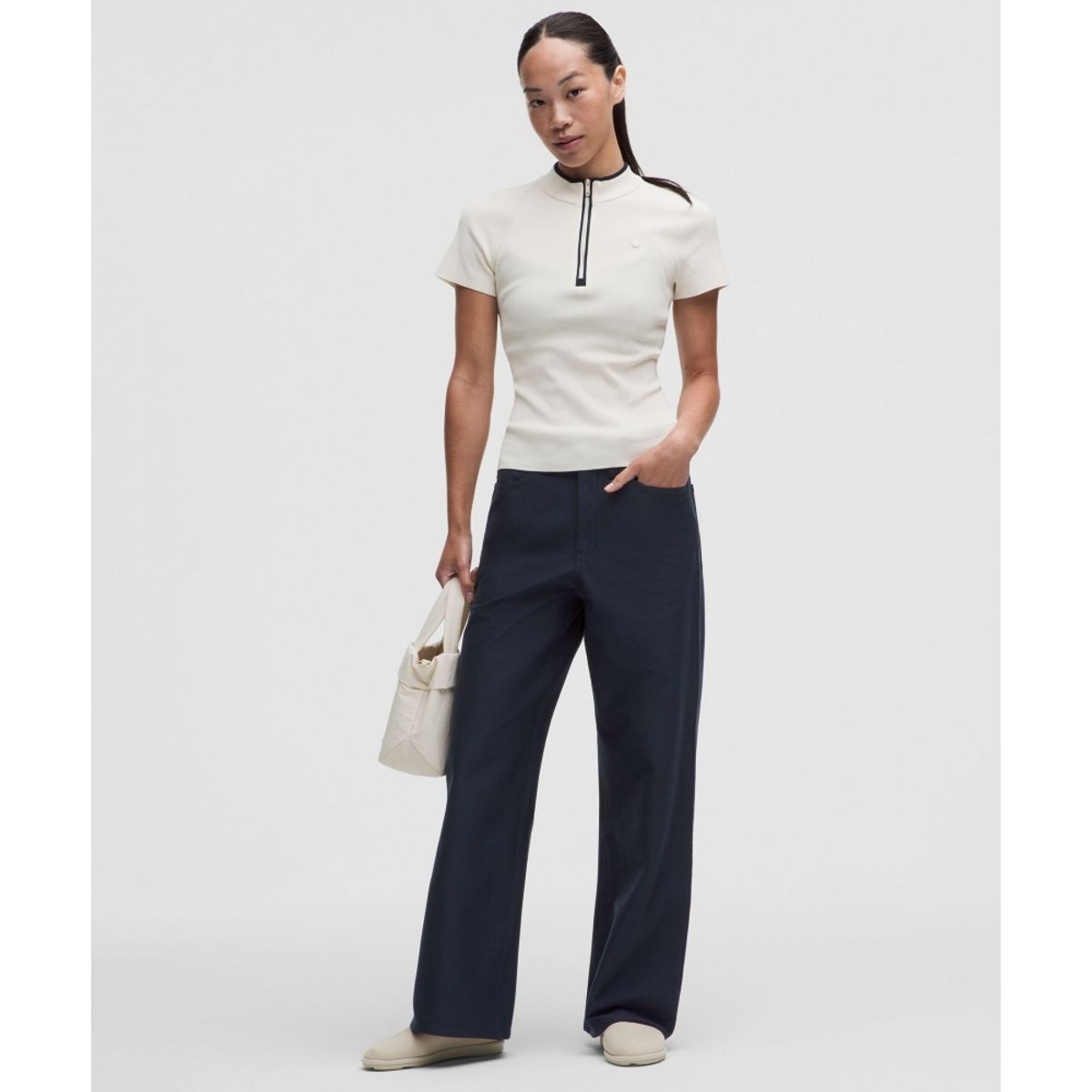 룰루레몬(LULULEMON) 이지파이브 미드라이즈 클래식 와이드 팬츠 *아시아 핏  TRNV