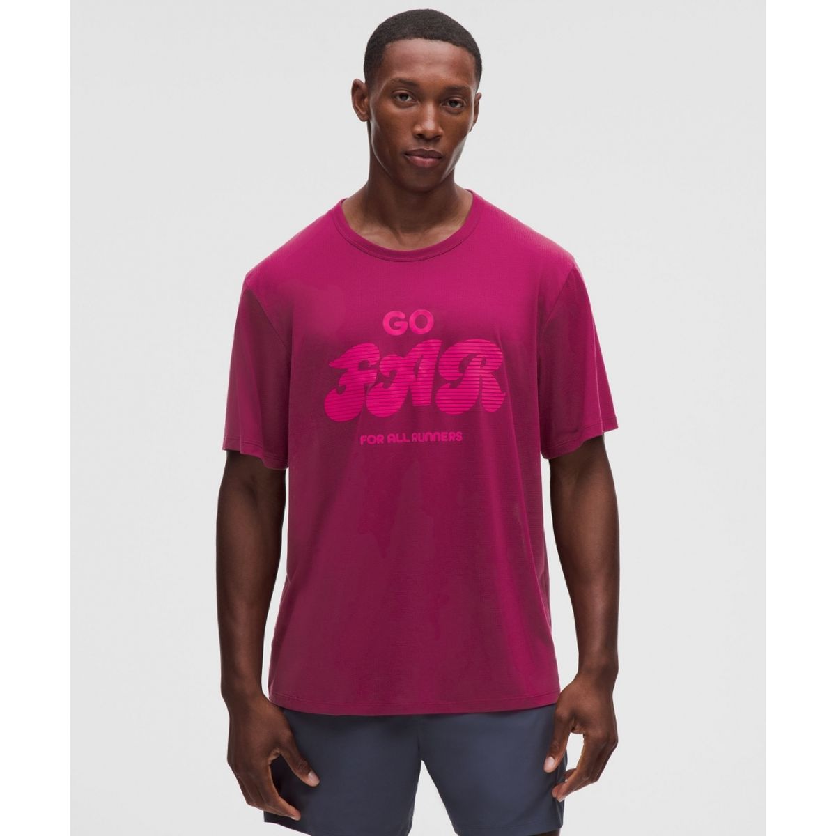 룰루레몬(LULULEMON) 마일 메이커 메쉬 숏슬리브 셔츠 *런 그래픽  RARV
