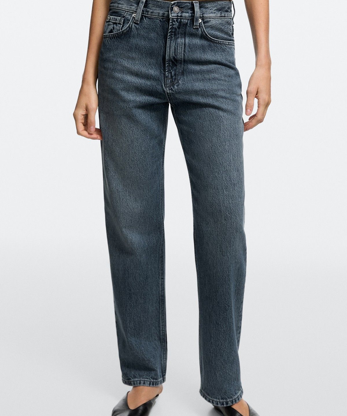 마시모두띠(MASSIMO DUTTI) 하이라이즈 스트레이트 핏 진
