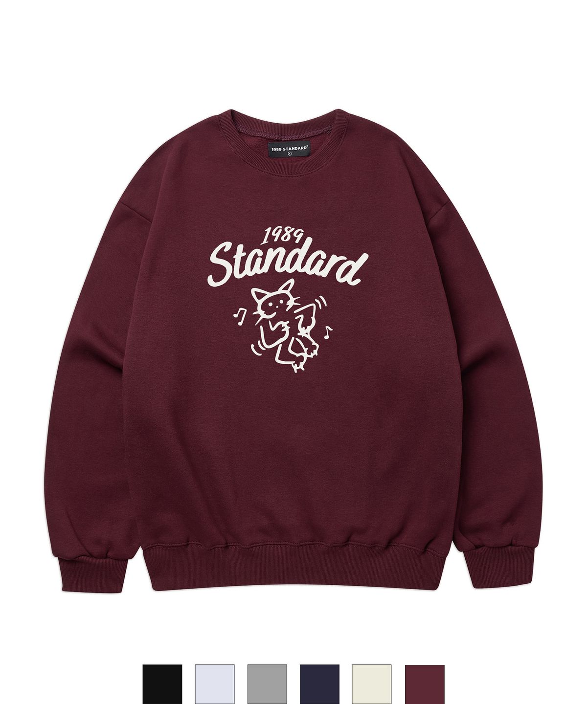 1989스탠다드(1989STANDARD) HAPPY CAT 맨투맨 (STMSTD-0267)