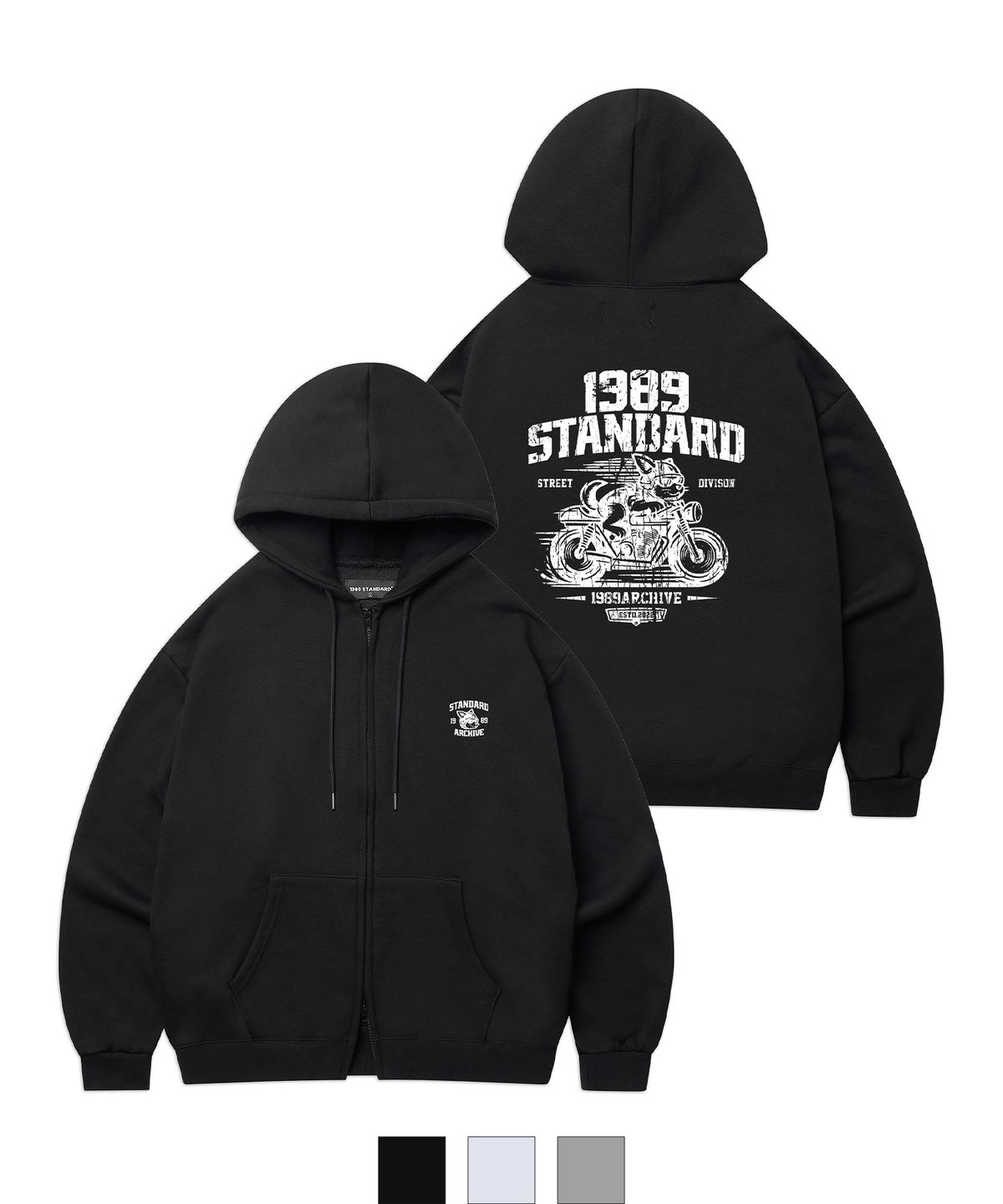 1989스탠다드(1989STANDARD) RIDING DOG 1989 후드 집업 (STJSTD-0261)