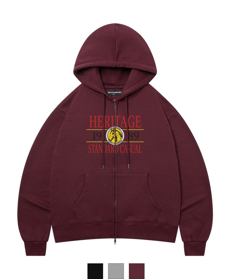 CASUAL HERITAGE 크롭 후드집업 (SCJSTD-0266)