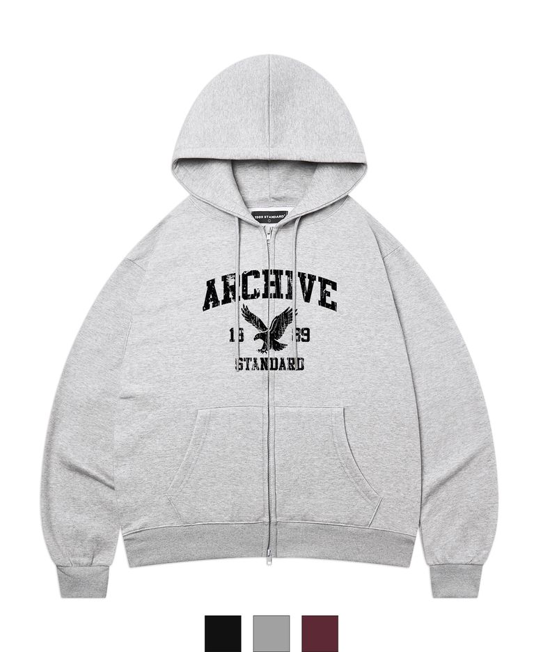 ARCHIVE EAGLE 크롭 후드집업 (SCJSTD-0268)