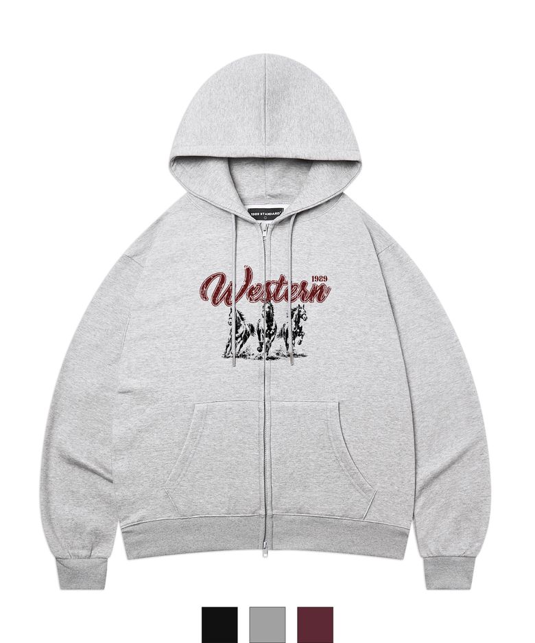 WESTERN HORSE 크롭 후드집업 (SCJSTD-0271)