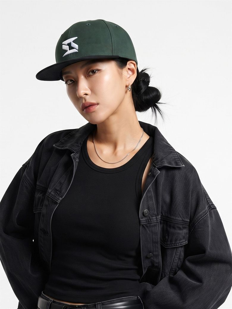 스냅백 힙팜 라인 블랙&그린 HHSC-BGW