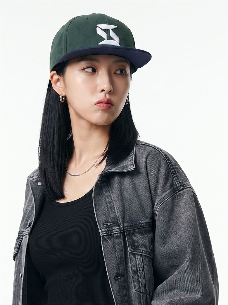 스냅백 힙팜 라인 네이비&그린 HHSC-NGW