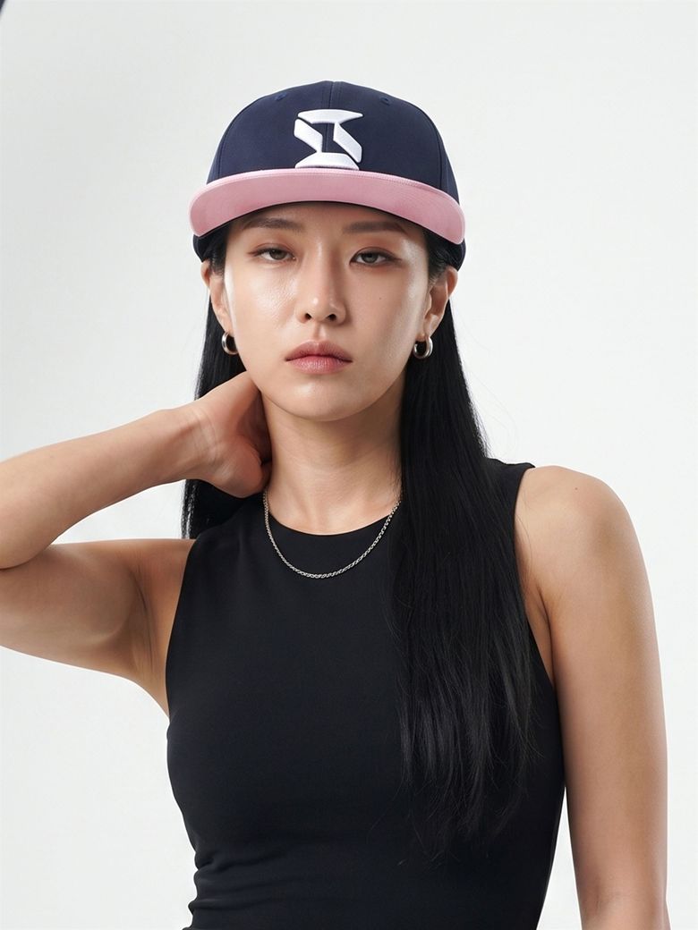 스냅백 힙팜 라인 핑크&네이비 HHSC-PNW