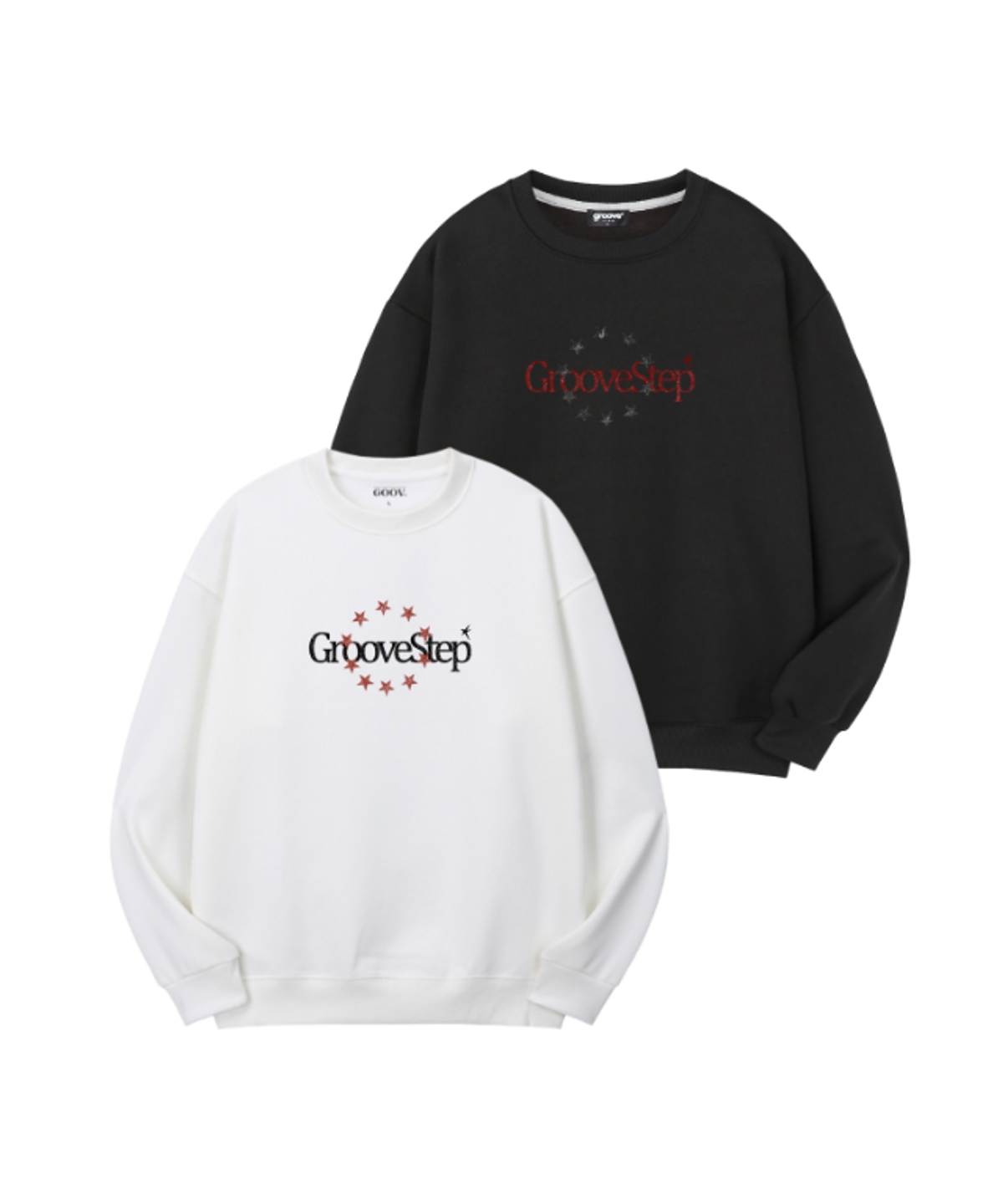 그루브스텝(GROOVESTEP) [2PACK] 매치스타 오버핏 맨투맨 티셔츠 M0305