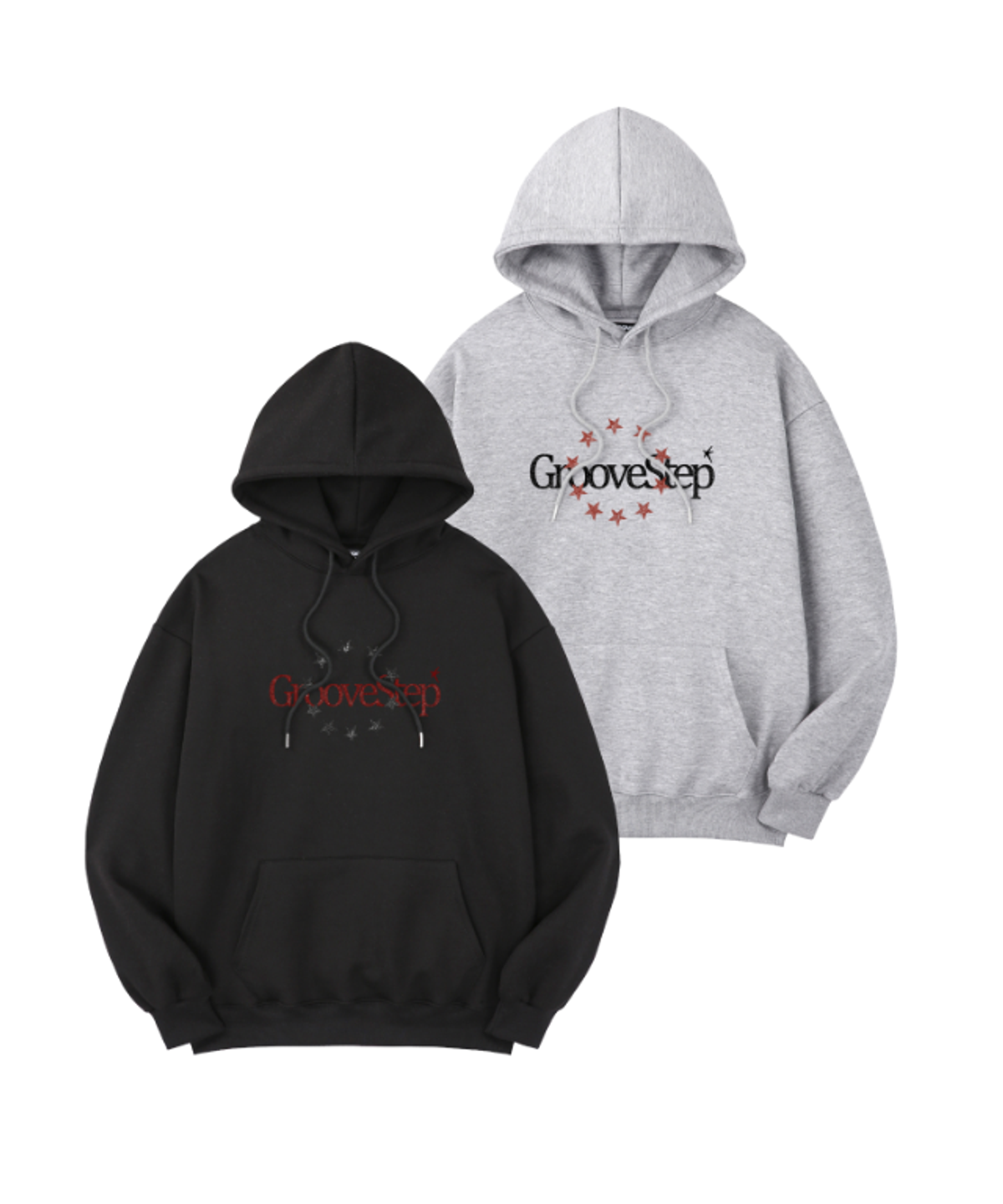 그루브스텝(GROOVESTEP) [2PACK] 매치스타 오버핏 후드 티셔츠 H0305