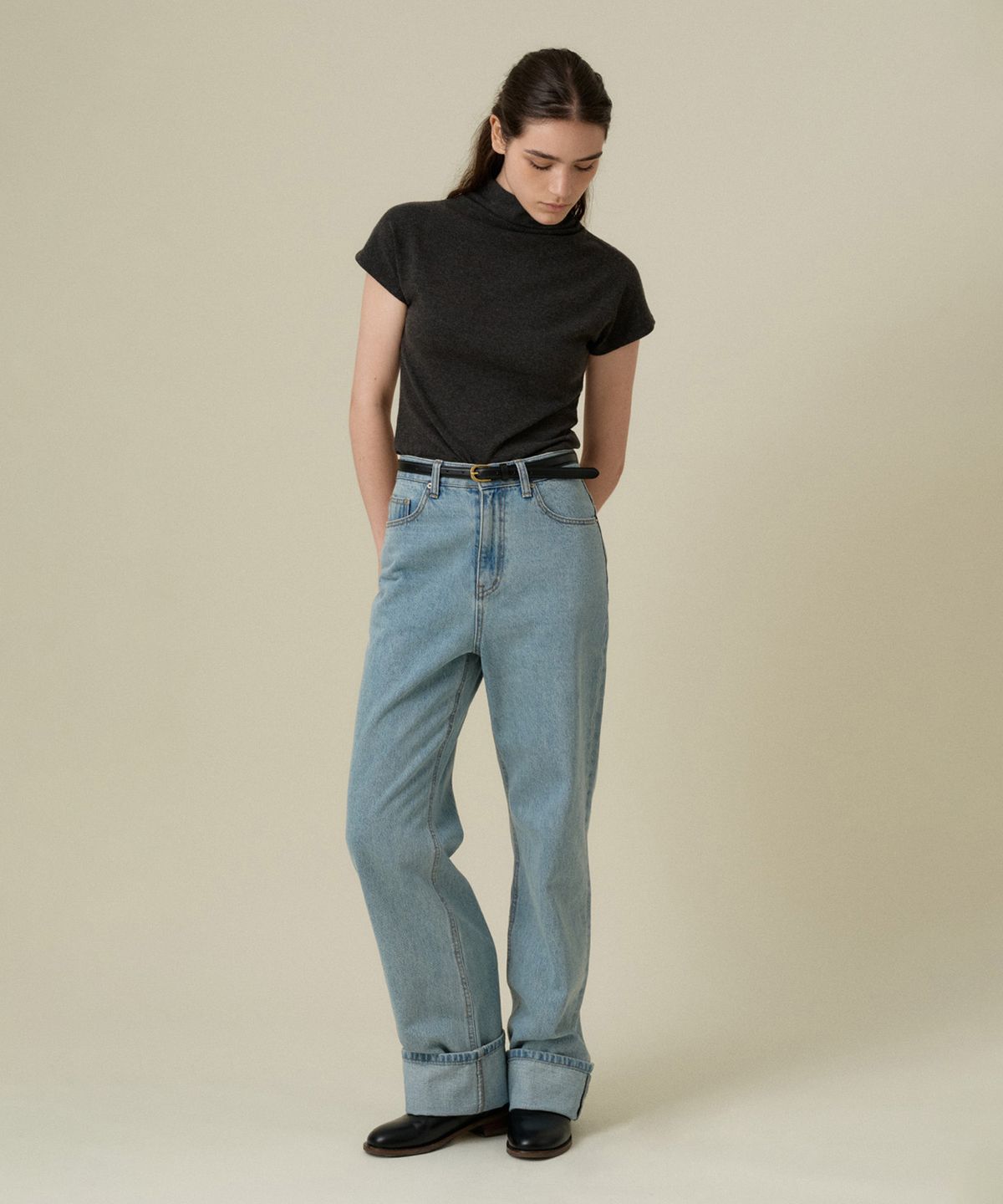 망고매니플리즈(MANGO MANY PLEASE) NEW MONO BELT_BLACK