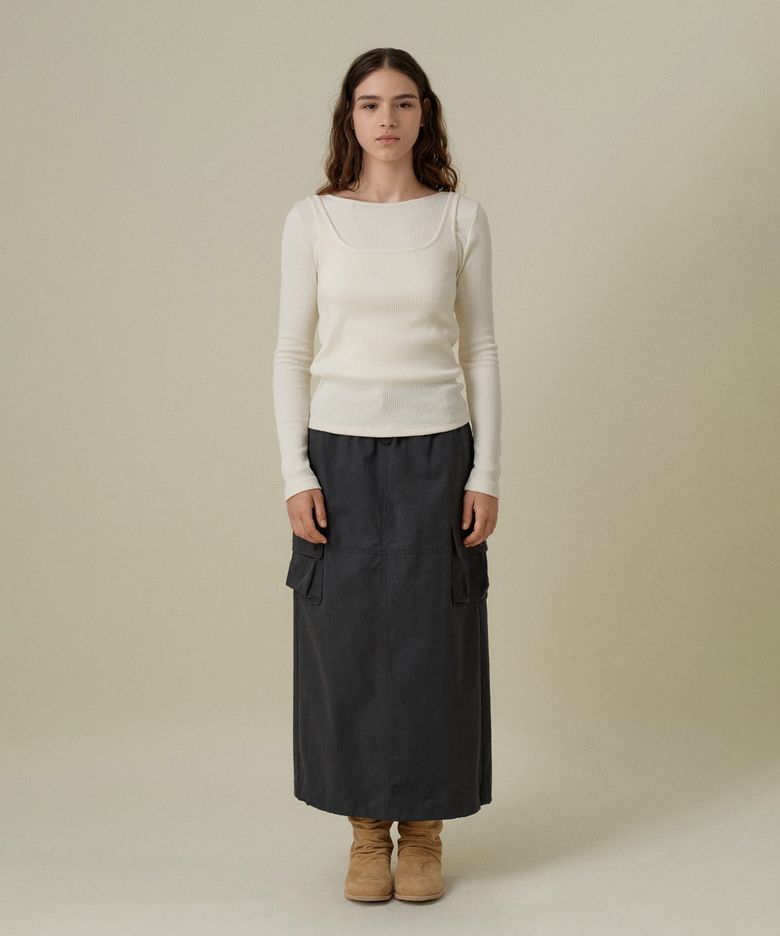 DUI ANORAK SKIRT_NAVY