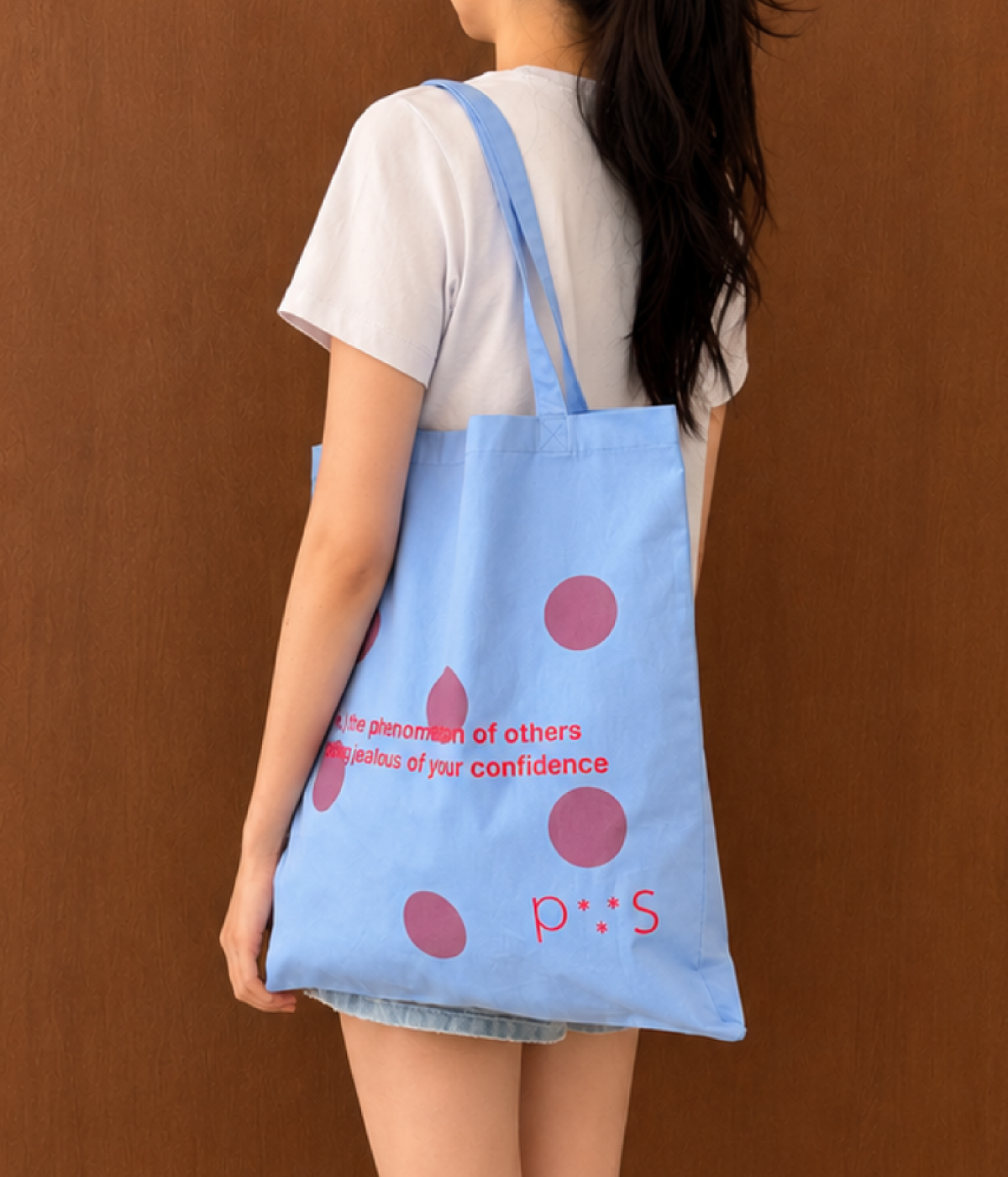 피브스피브스(PEEVES PEEVES) Dot Signature Logo Bag / Blue
