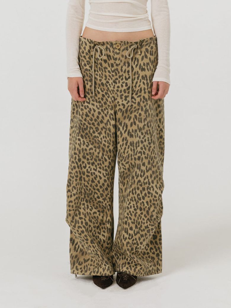 VINTAGE WIDE PANTS / LEOPARD BEIGE