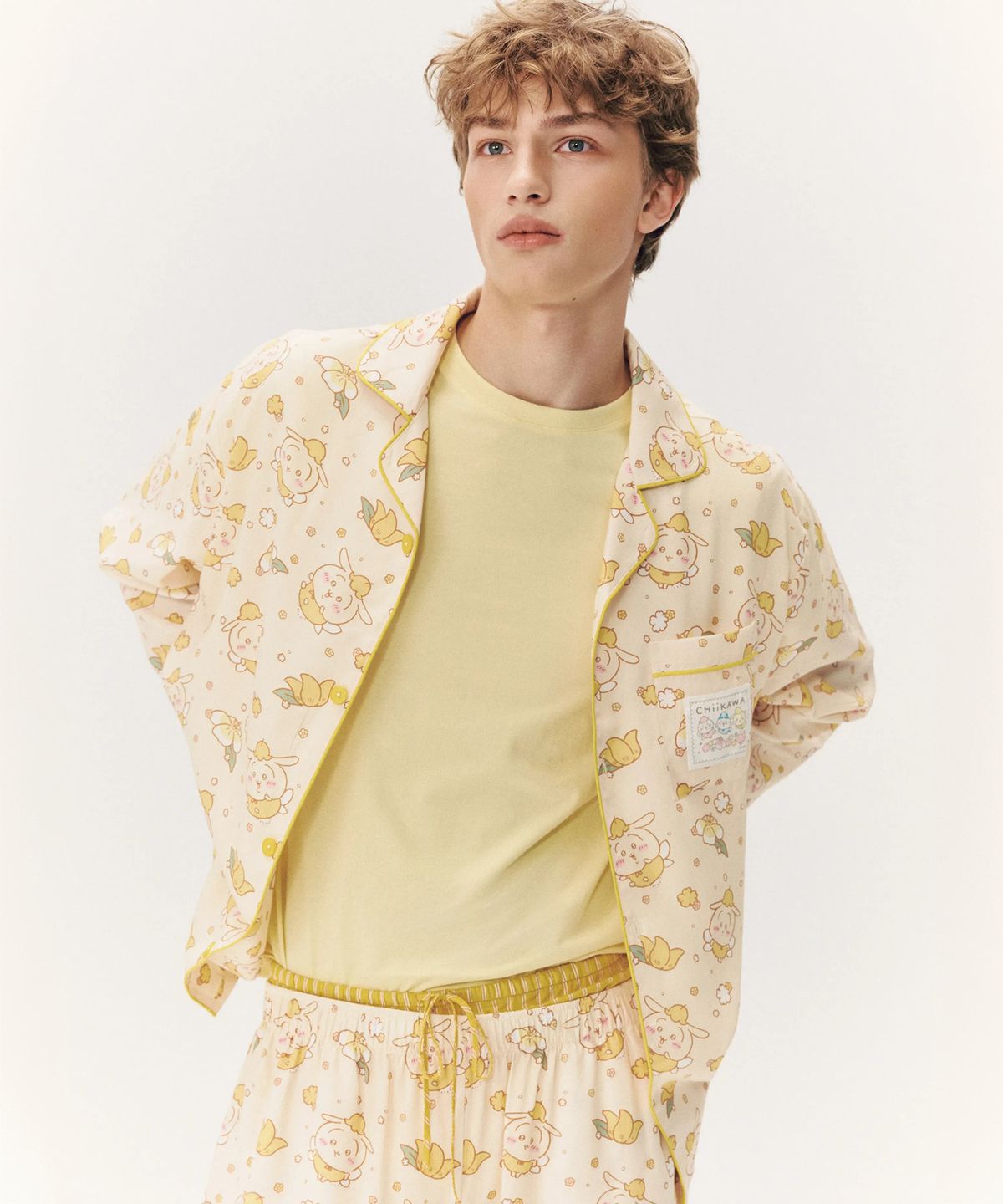 스파오(SPAO) [먼작귀] 긴팔 파자마(Yellow)_SPPPG49U05